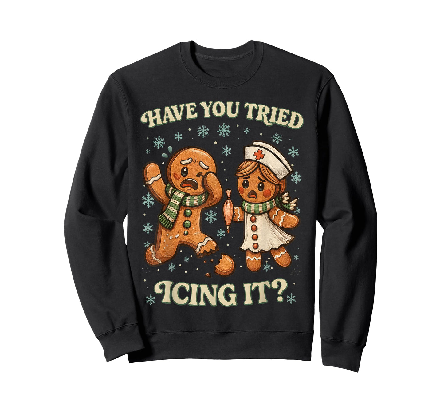 Have You Tried Icing It ? Funny Christmas Gingerbread T-Shirt