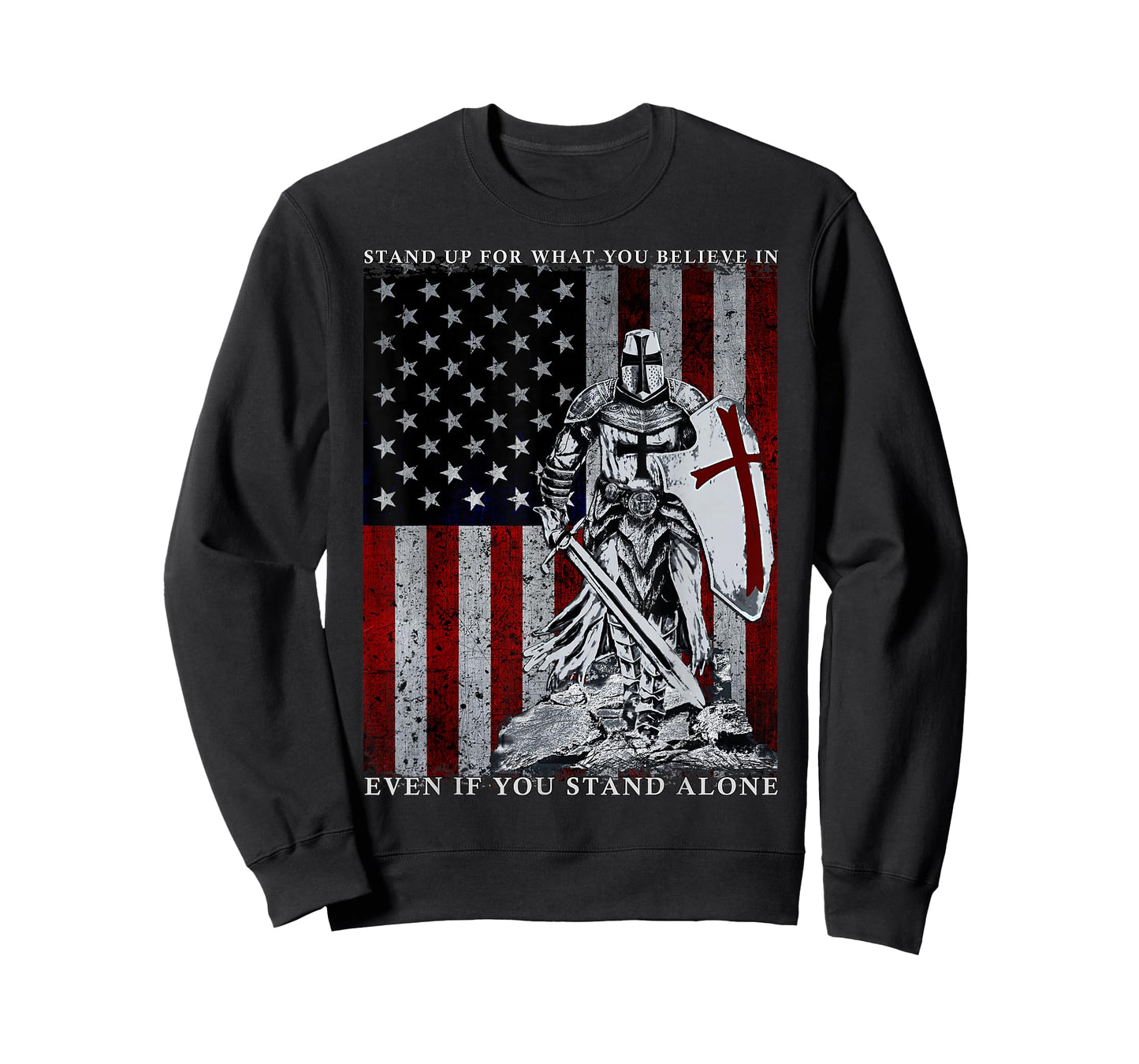 Knight Templar American Flag Crusader T-Shirt