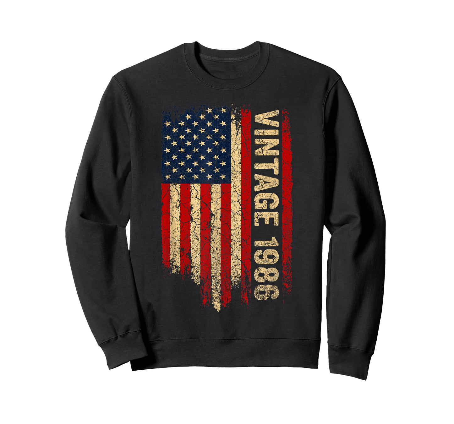 Vintage Made In 1986 American Flag 40th Birthday Gifts Men T-Shirt