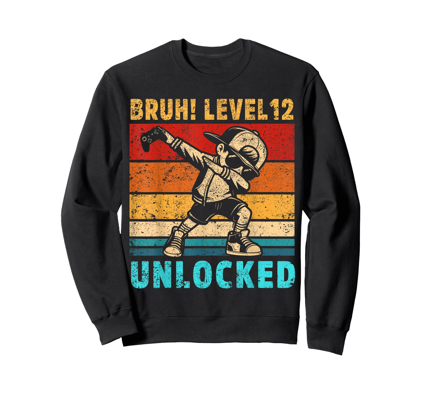 12 Year Old Birthday Dabbing Boy Bruh 12th Level Unlocked T-Shirt