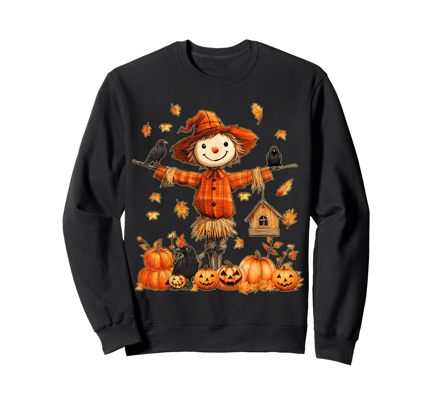 Cute Scarecrow Pumpkin Thanksgiving Halloween Hello Fall T-Shirt
