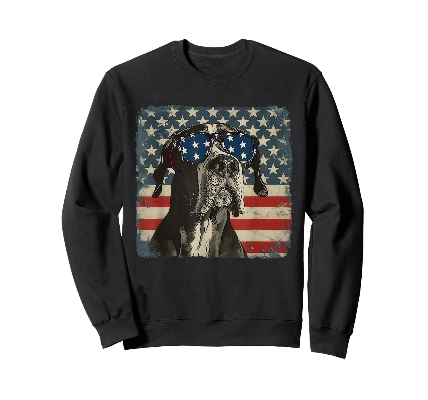 Patriotic Great Dane Dog Shirt 4th of July Women Men T-Shirt