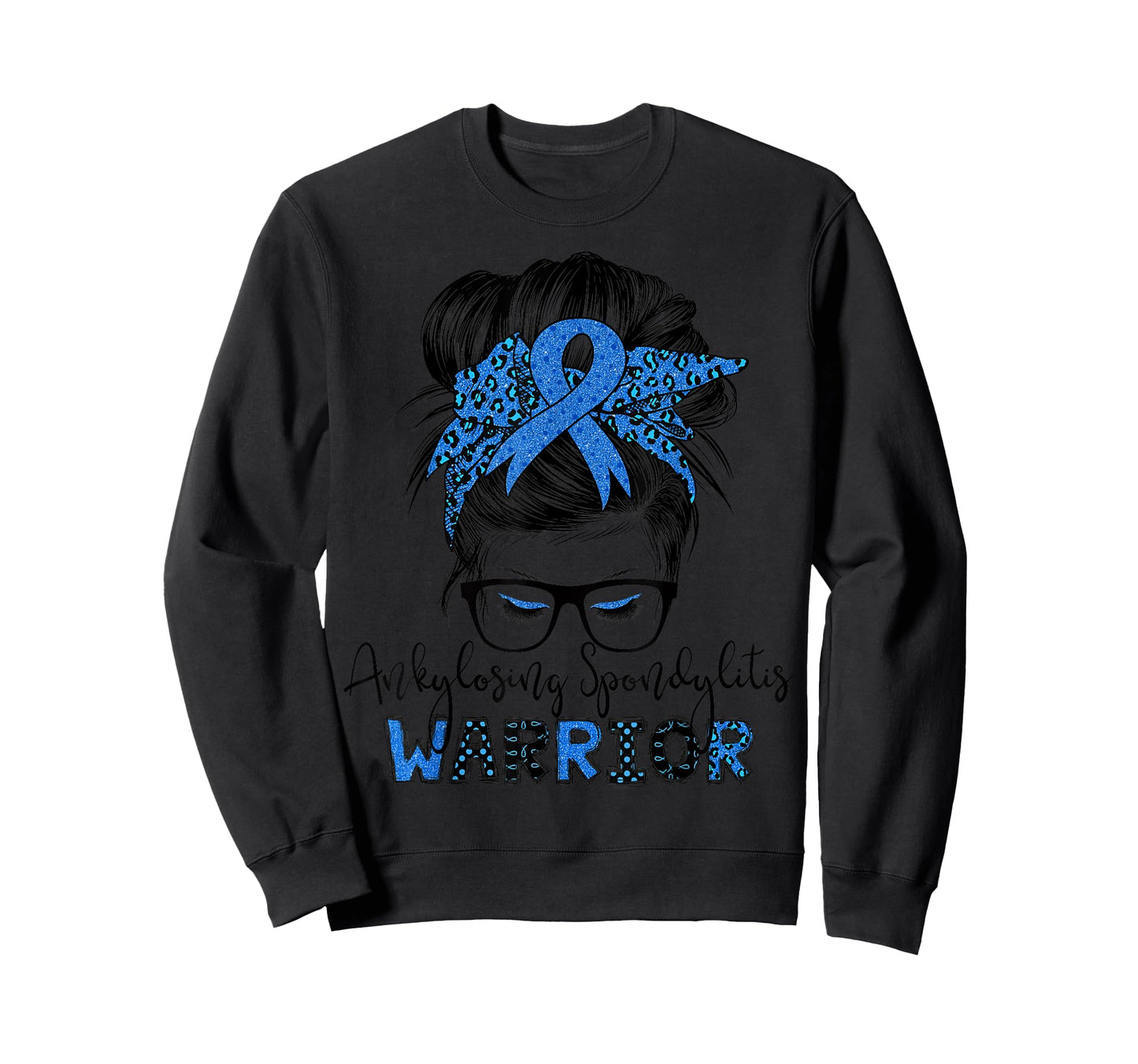 Ankylosing Spondylitis warrior messy hair bun T-Shirt