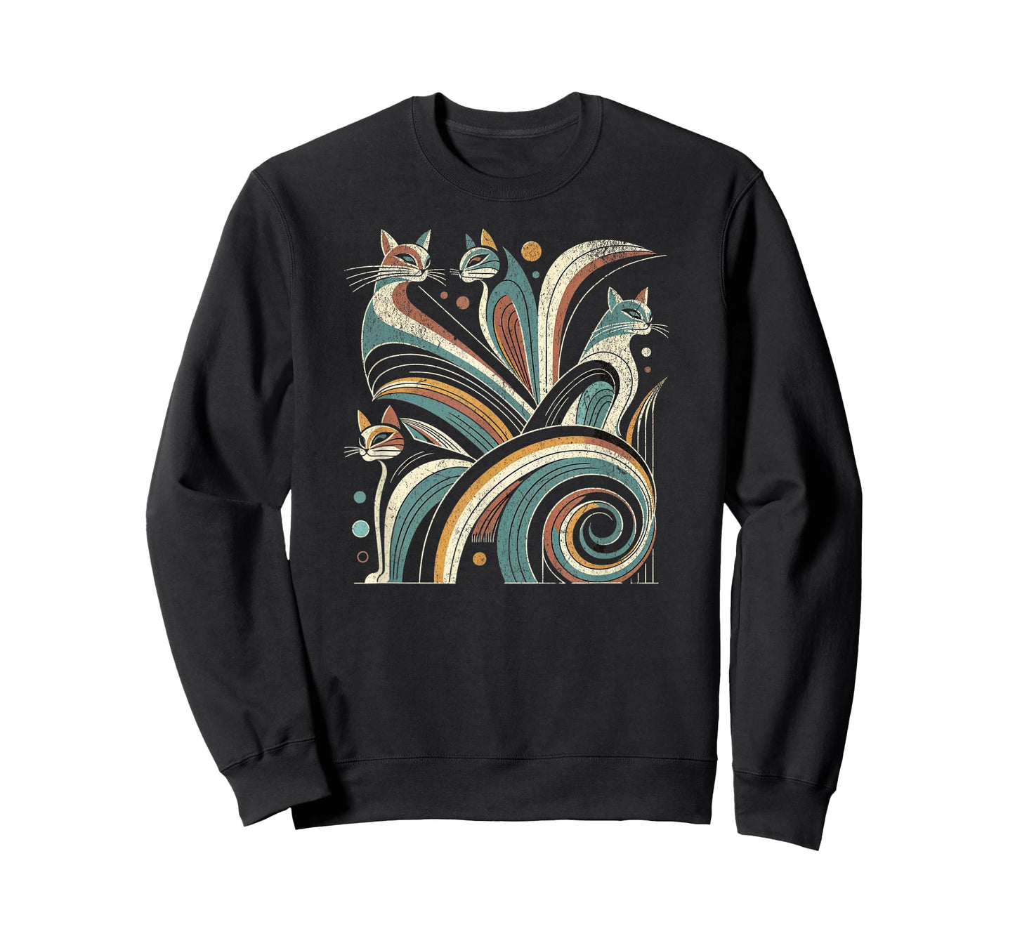 Vintage Retro Mid-Century Modern Look Cats 50s 60s Style T-Shirt