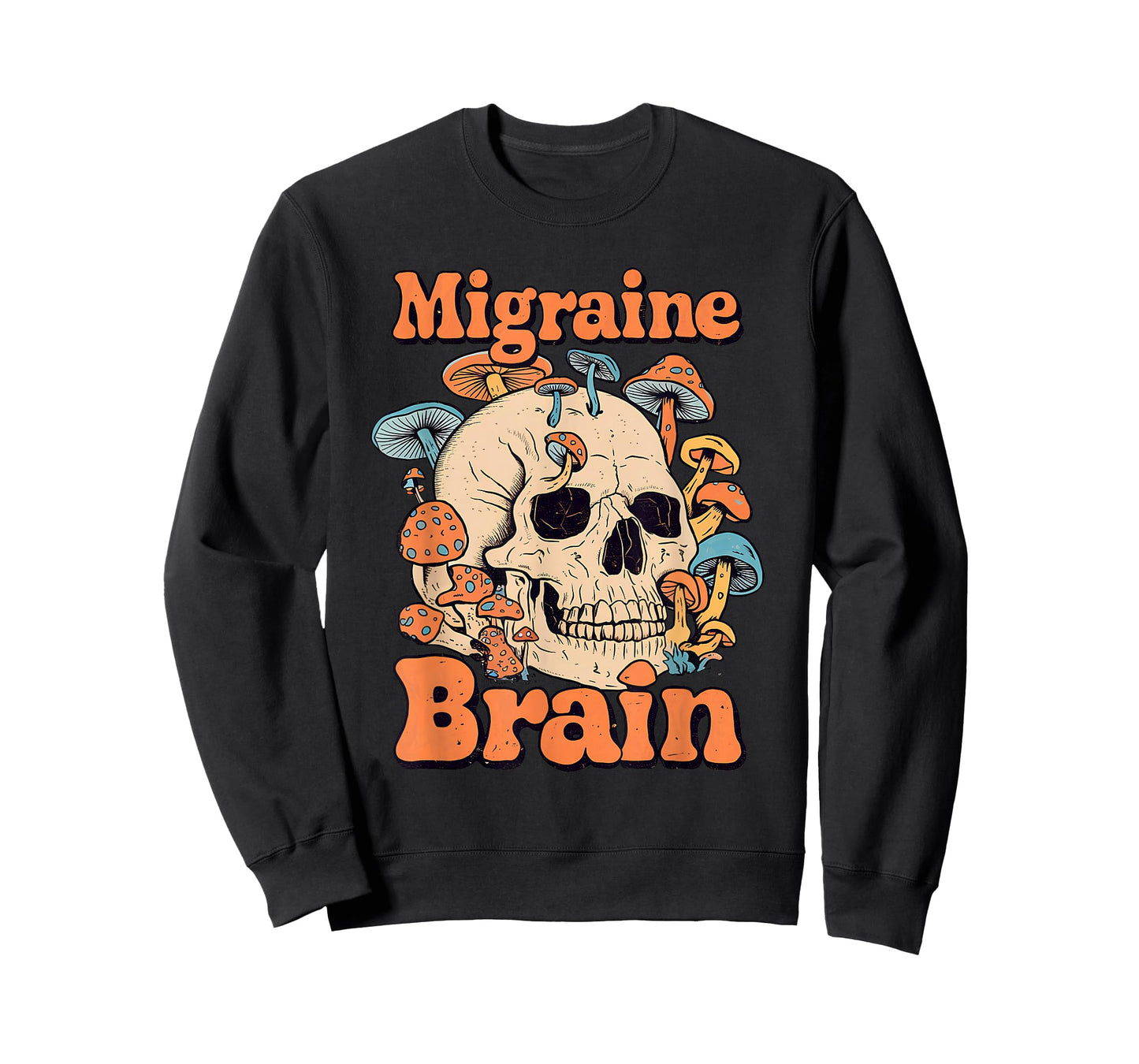 Chronic Migraine Awareness Month Brain Skull Purple Ribbon T-Shirt