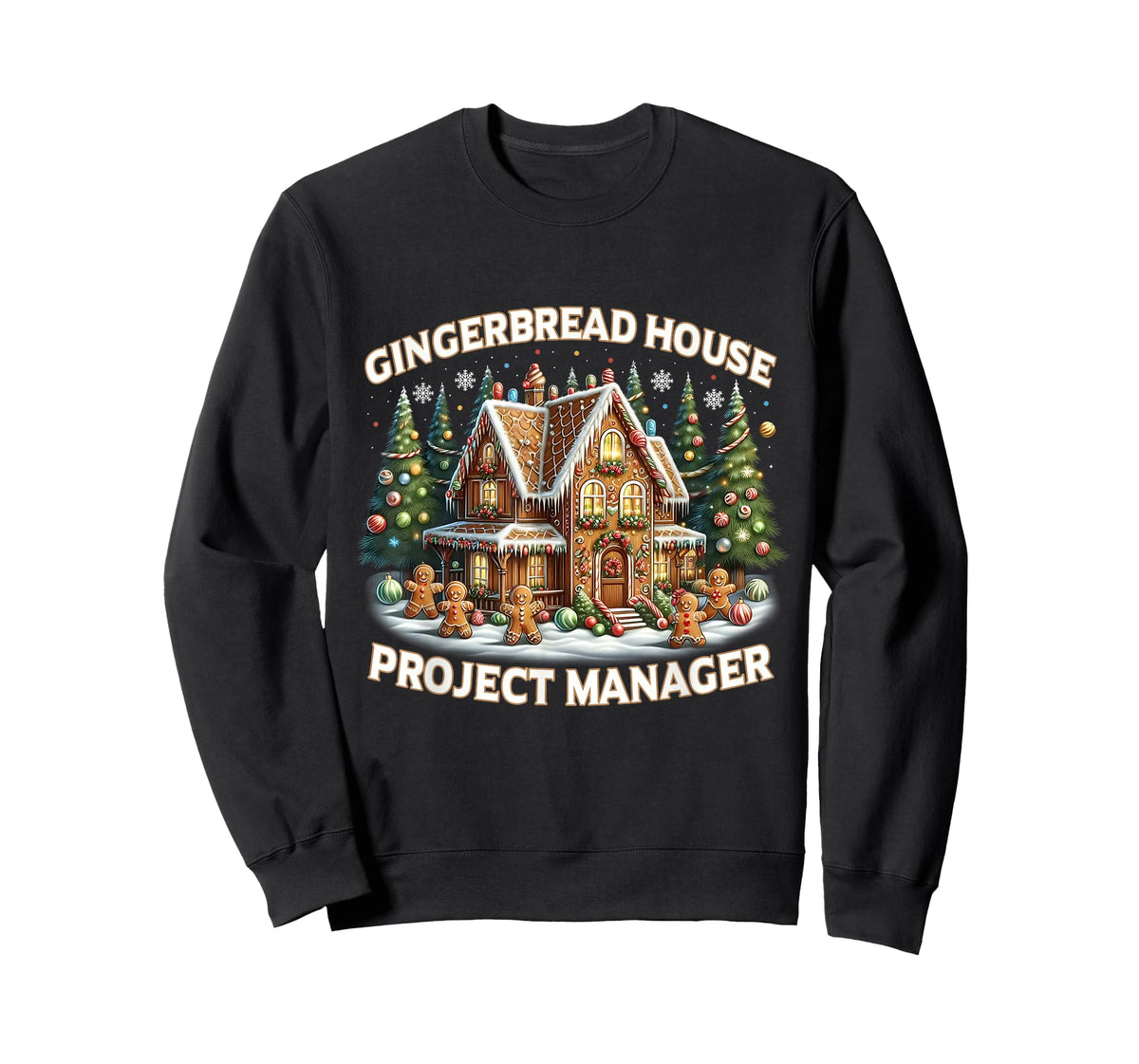 Gingerbread House Project Manager Funny Christmas T-Shirt