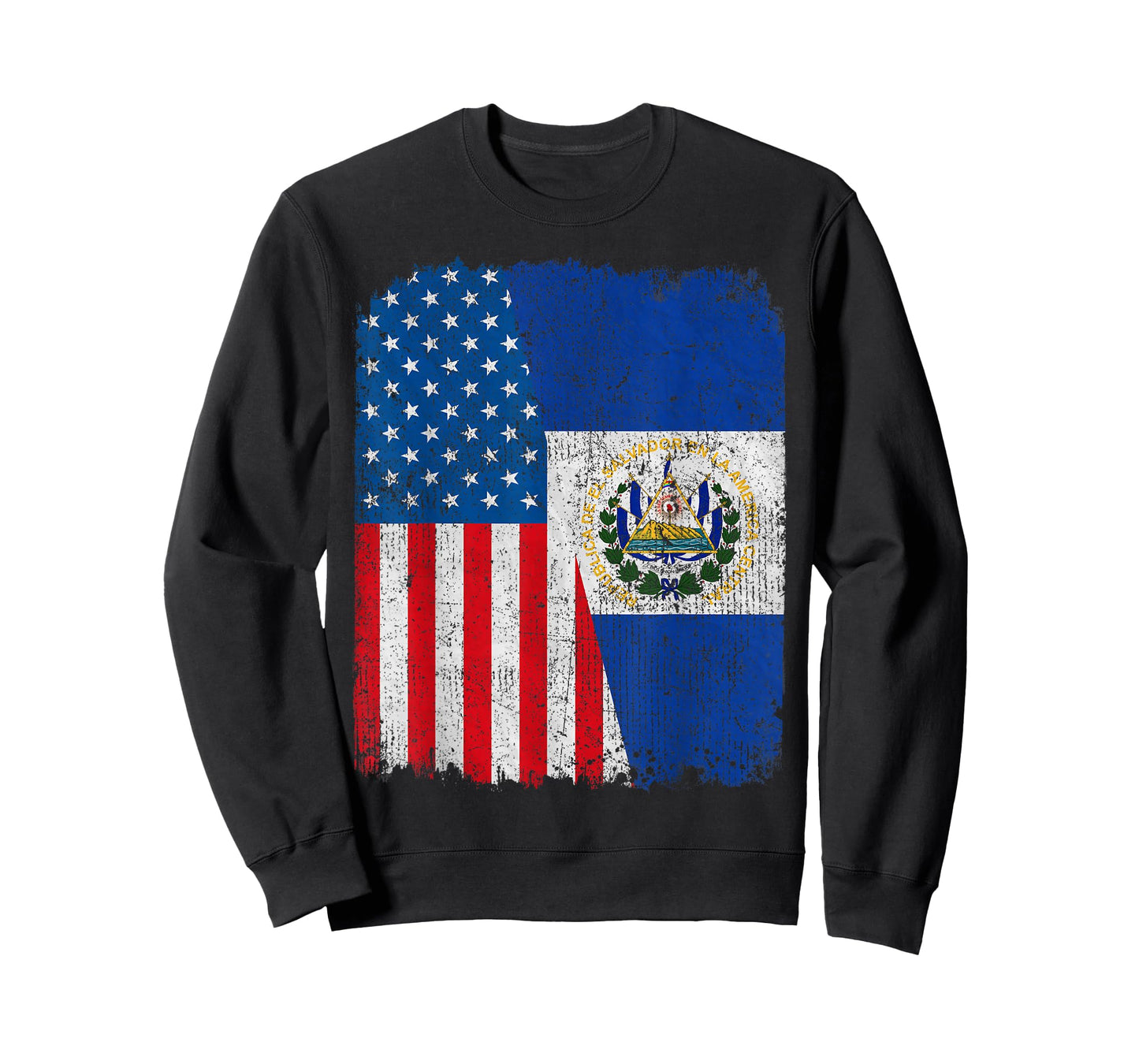Salvadoran American Flag Half USA El Salvador Root Proud T-Shirt