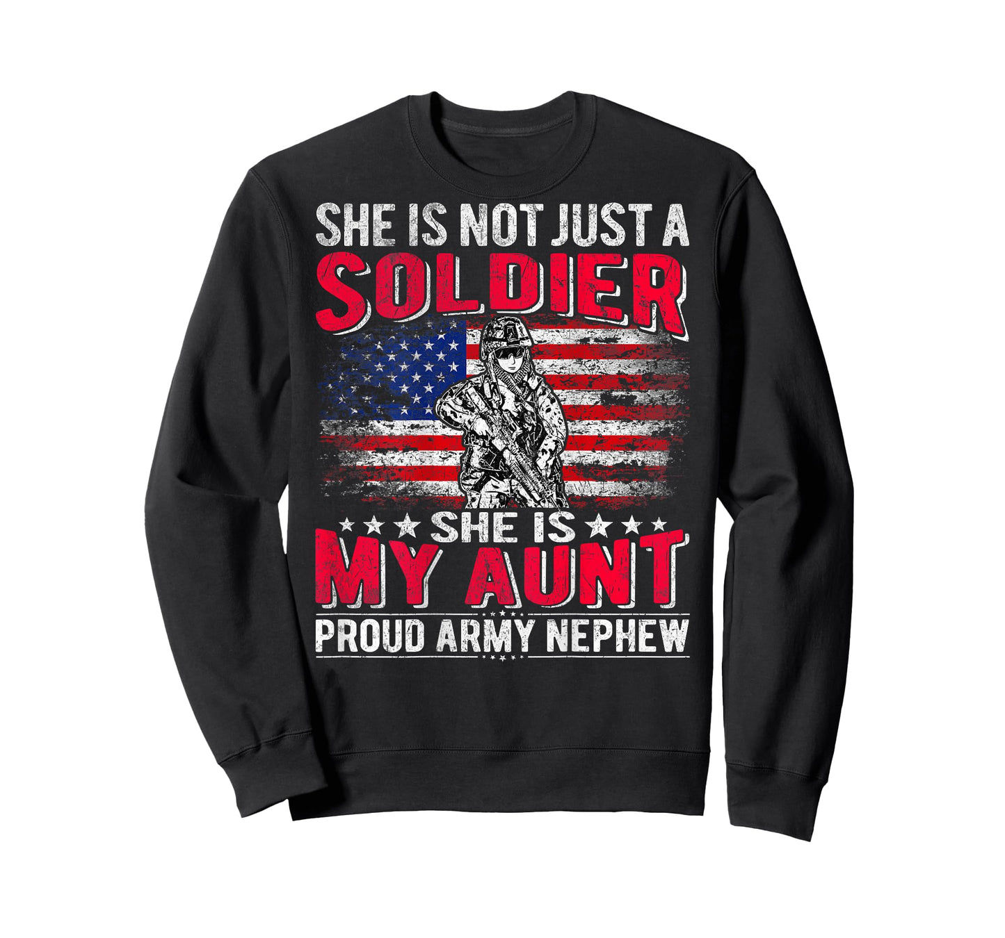 My Aunt Is My Soldier Hero Proud Army Nephew Military Family T-Shirt