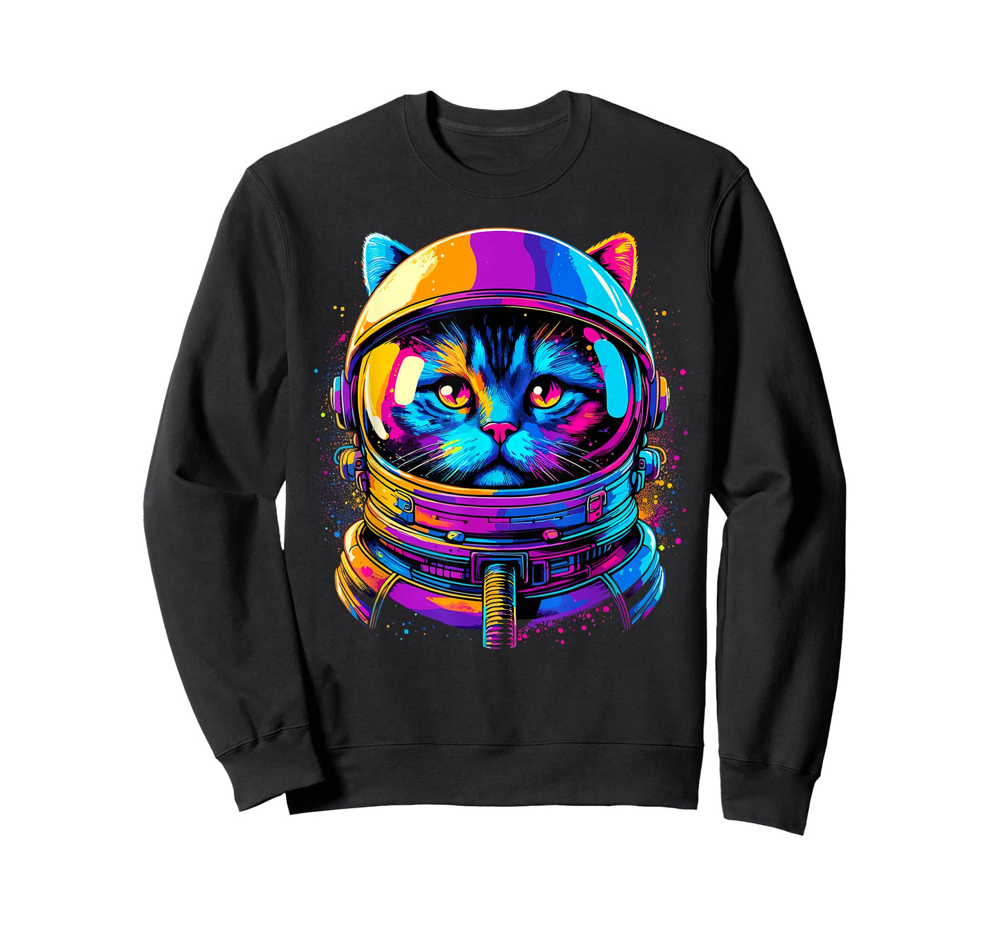 Cat Galaxy Astronaut Cat Space T-Shirt