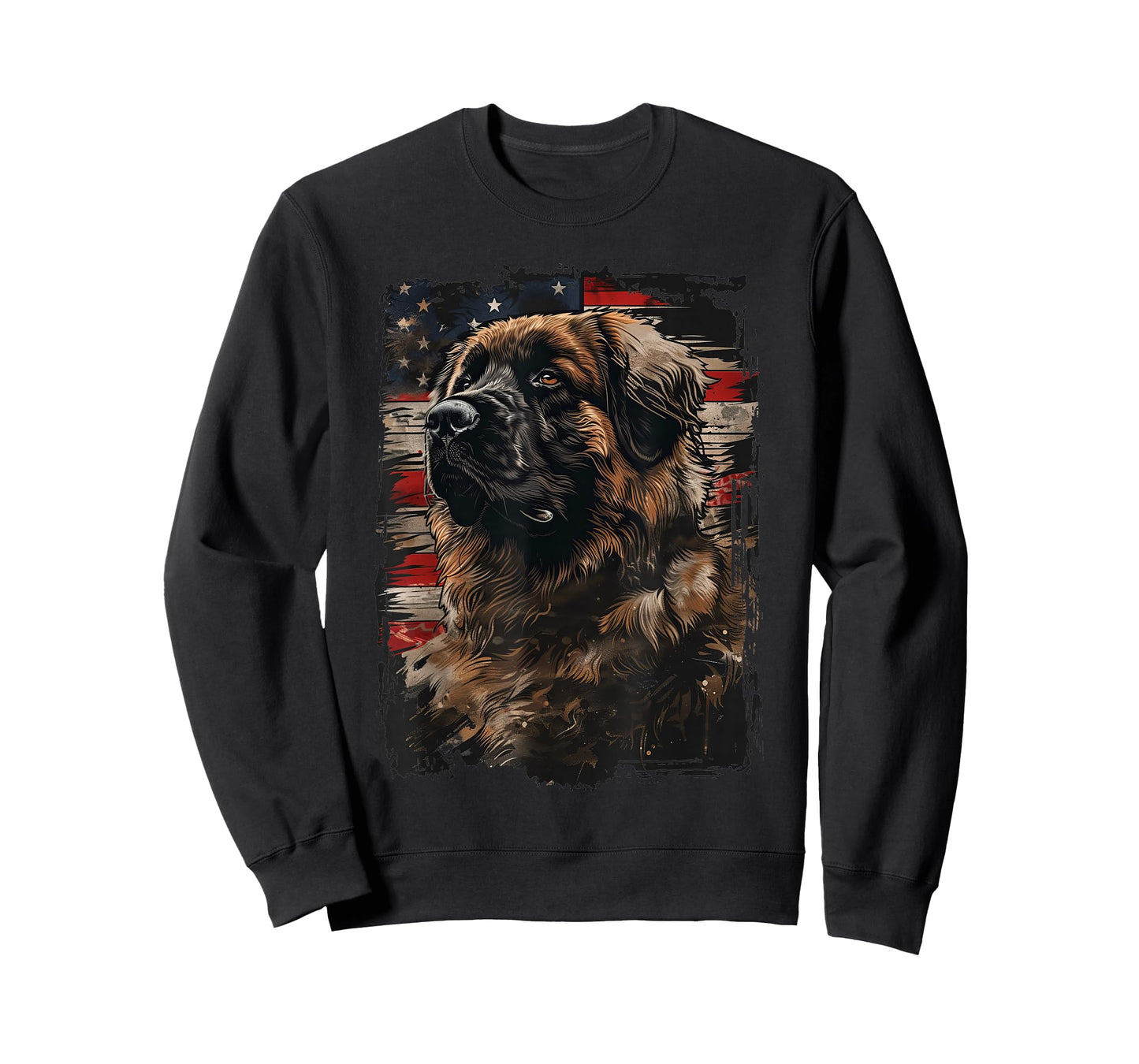 Leonberger American Flag T-Shirt