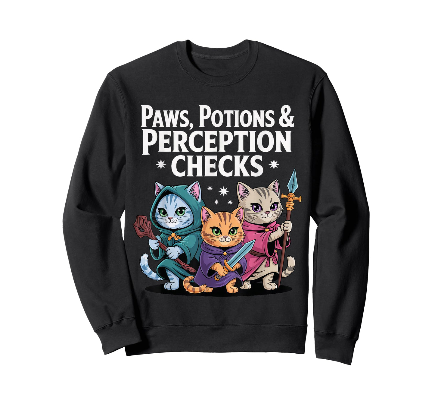 Paws Potions Perception Tabletop Funny Men Women Kids Dad T-Shirt