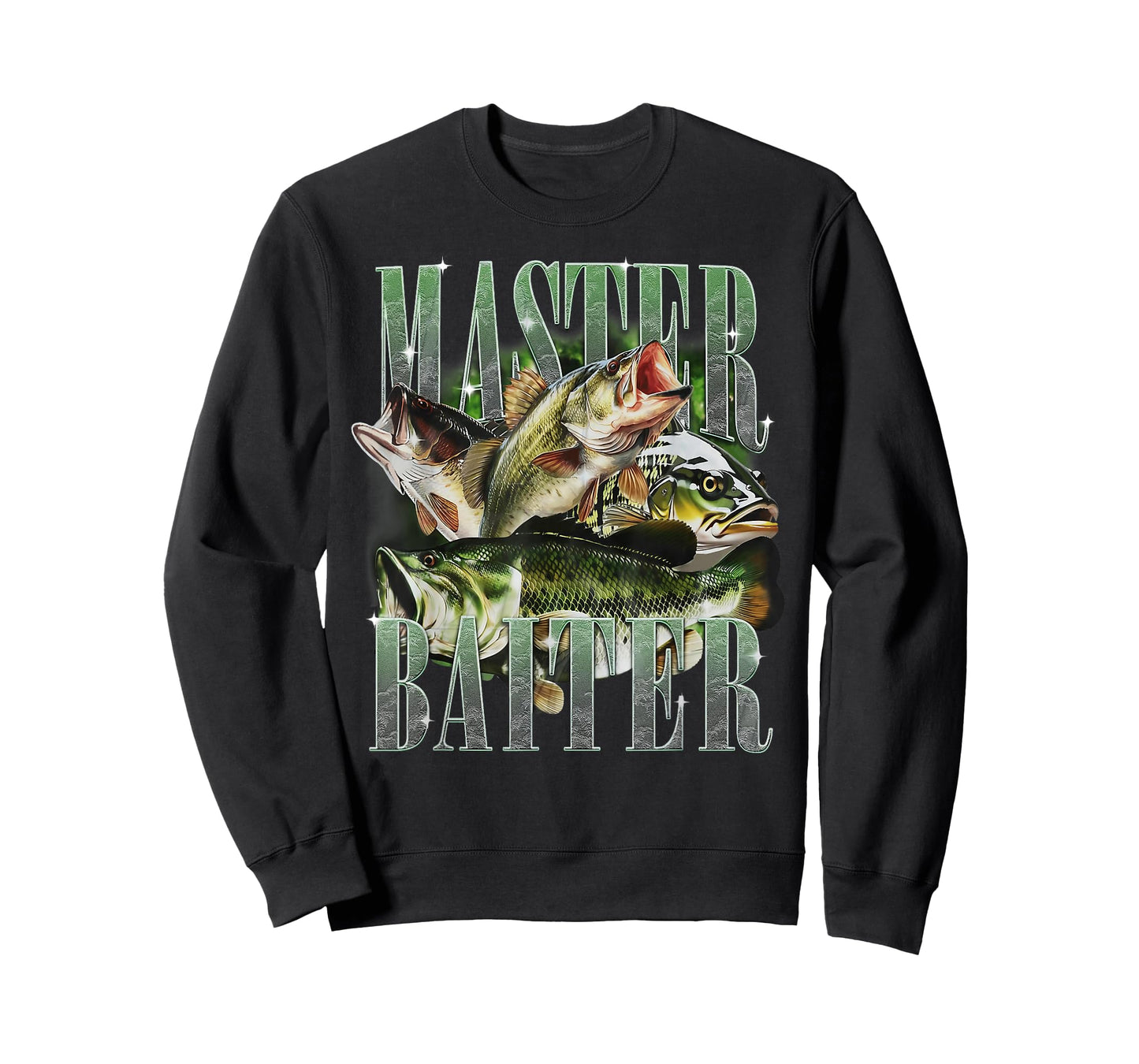 Master Baiter Bass Fishing Fisher Papa Dad Happy Fathers Day T-Shirt