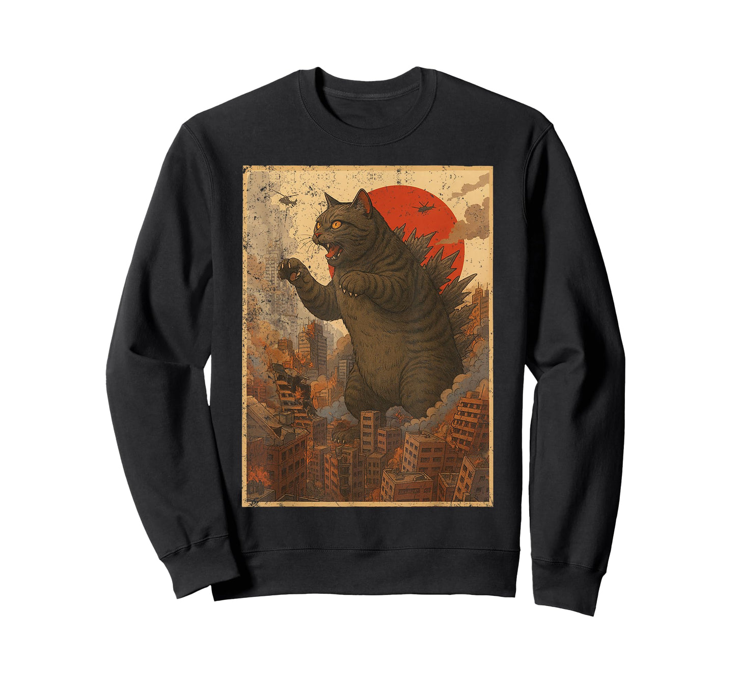 Funny Catzilla Cat T-Shirt