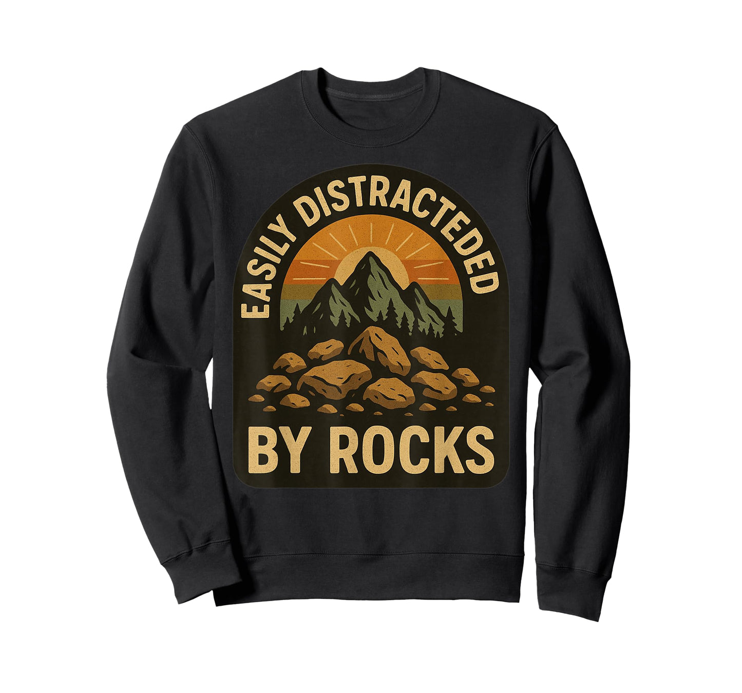 Easily Distracted by Rocks Funny Geology Rock Hunter T-Shirt