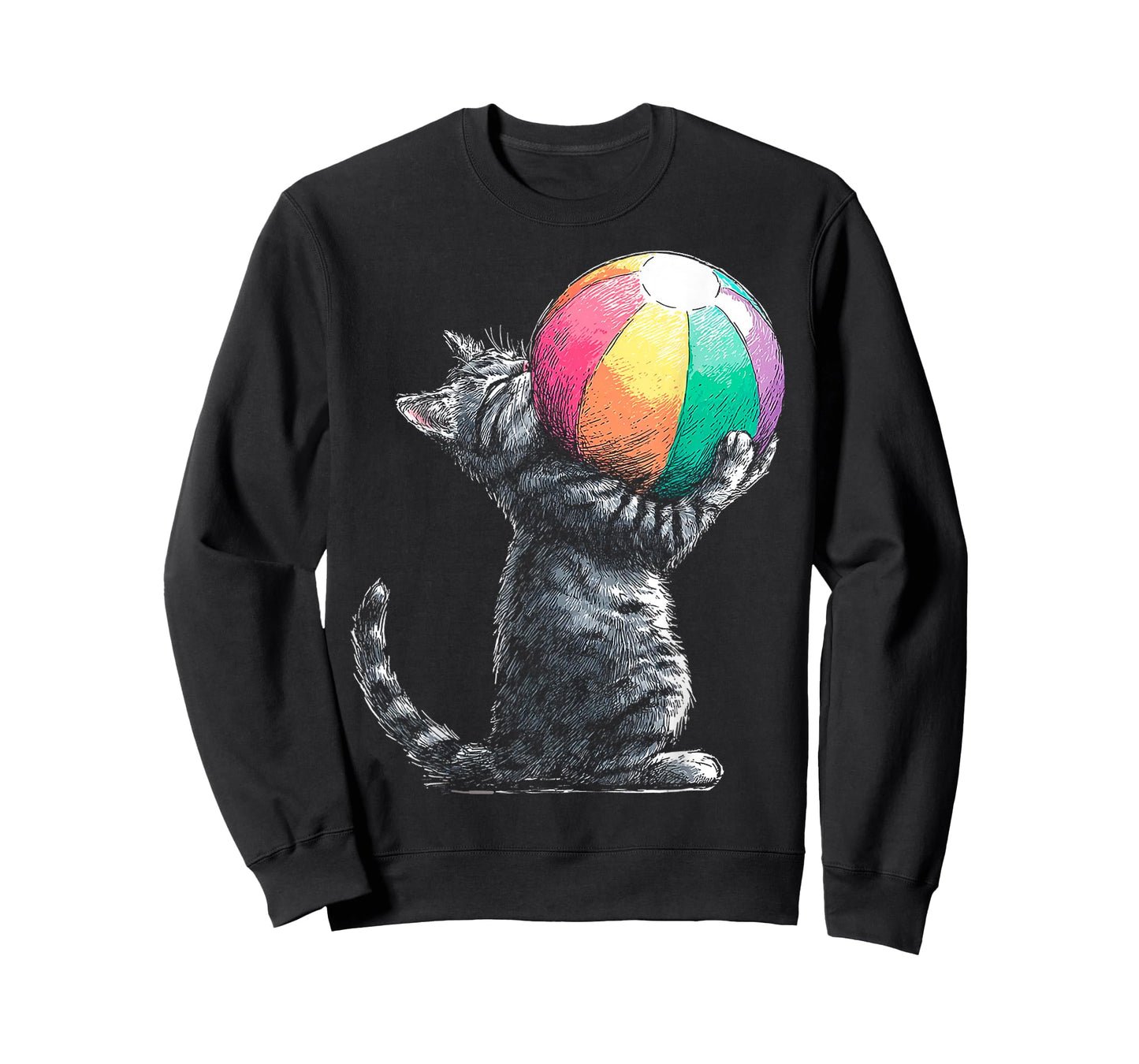 Cat Portrait Playing Cute Animal Graphic Illustration Cat T-Shirt