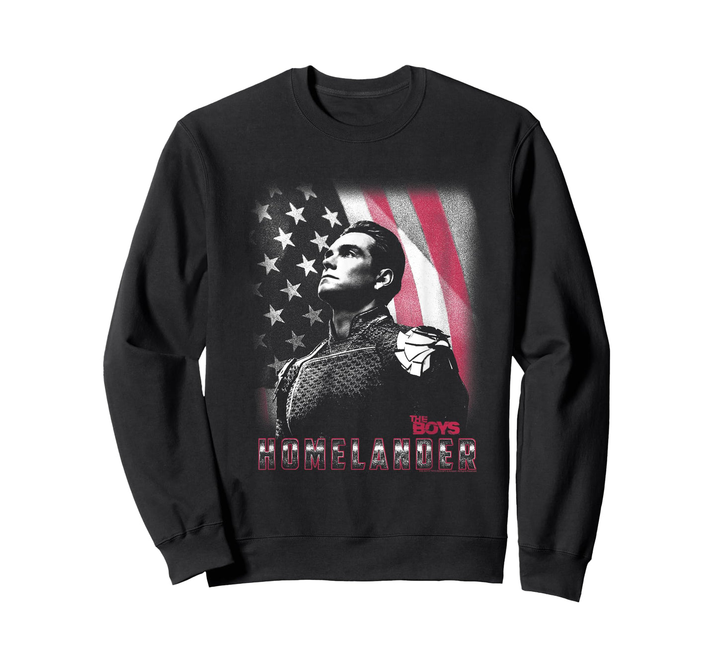 The Boys Patriotic Homelander American Flag Background T-Shirt