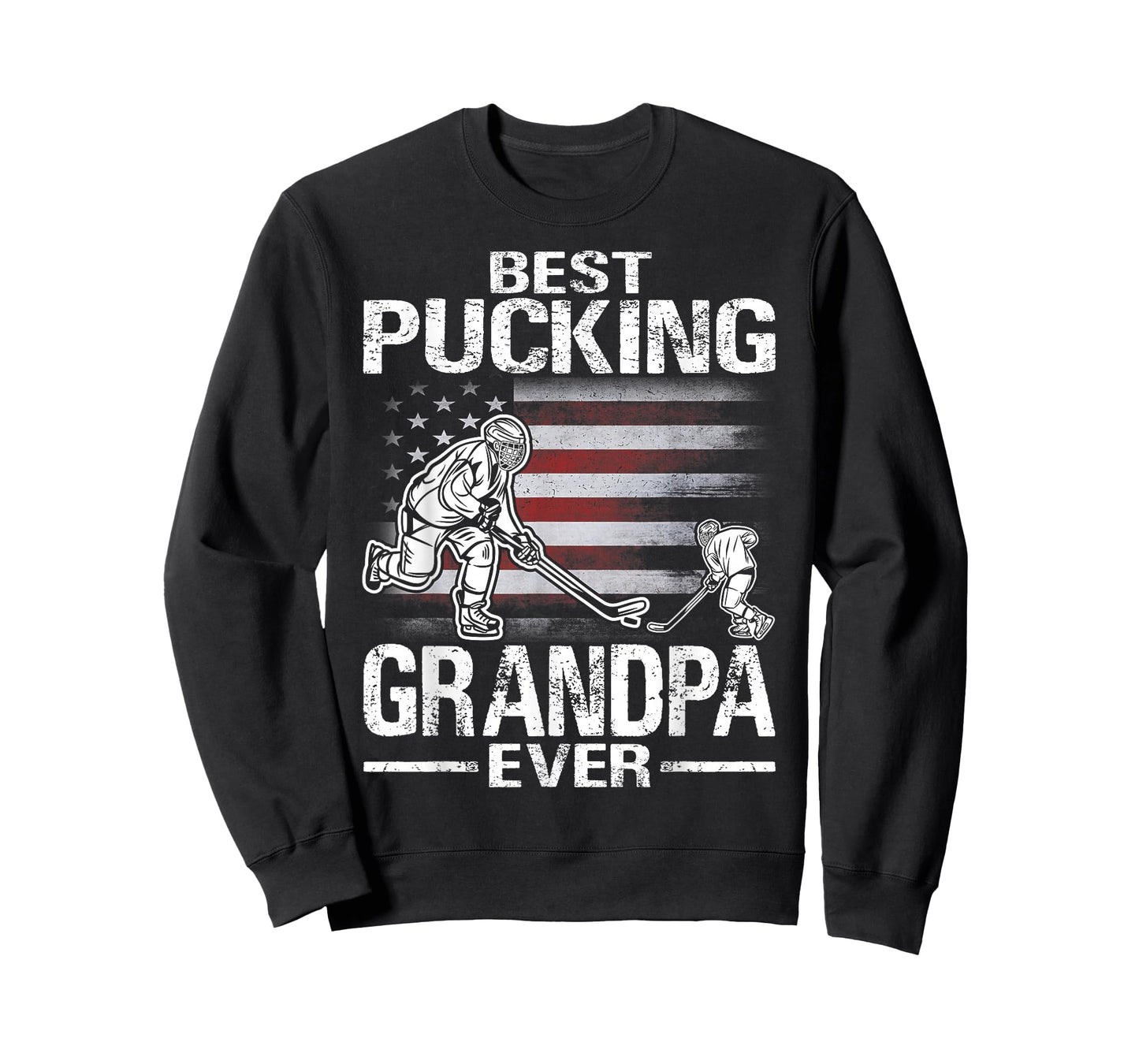 Best Pucking Grandpa Ever Hockey Father's Day Gift T-Shirt