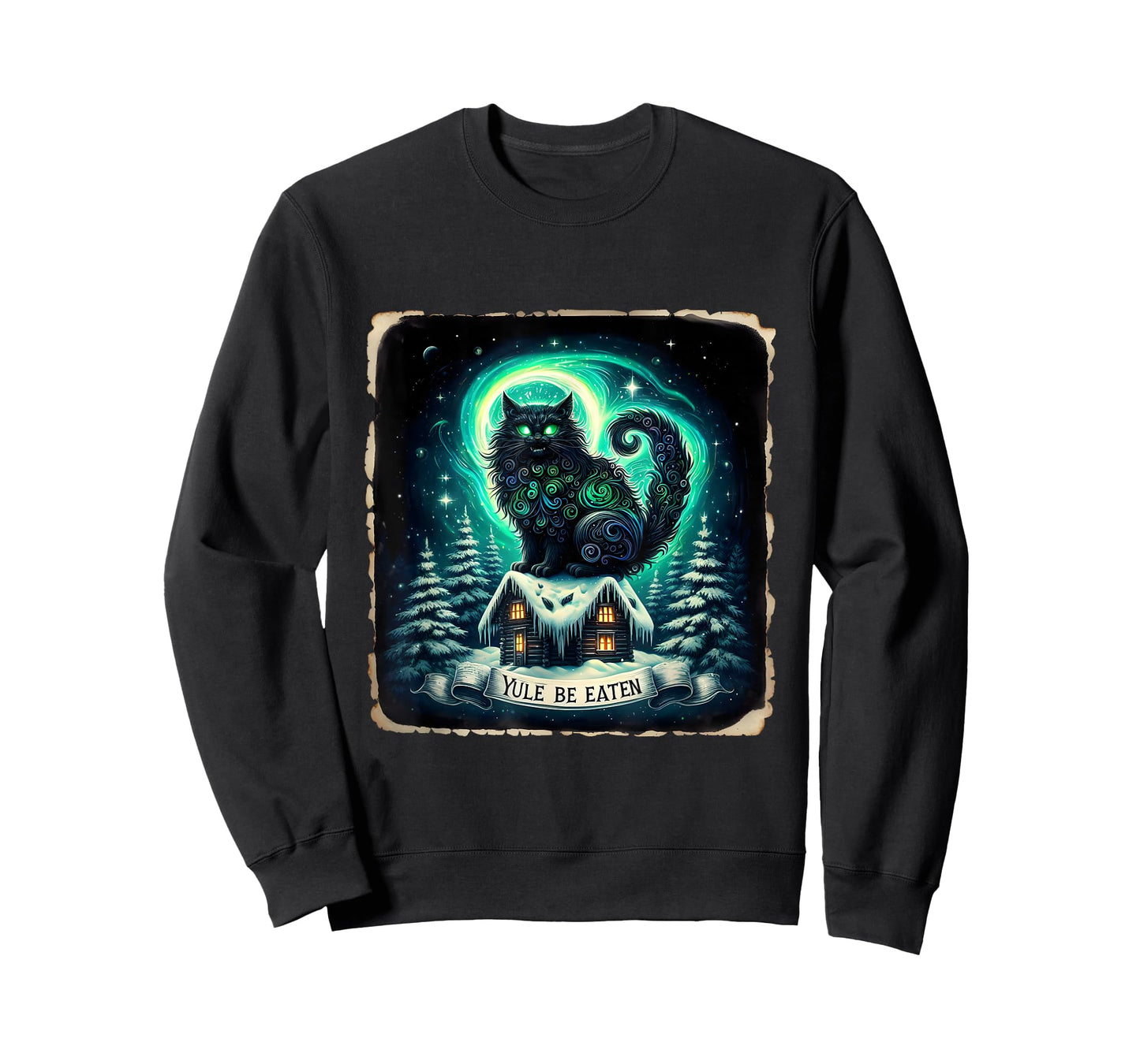 Yule Be Eaten Yule Christmas Cat Jolakotturinn Icelandic Men Women Kids T-Shirt