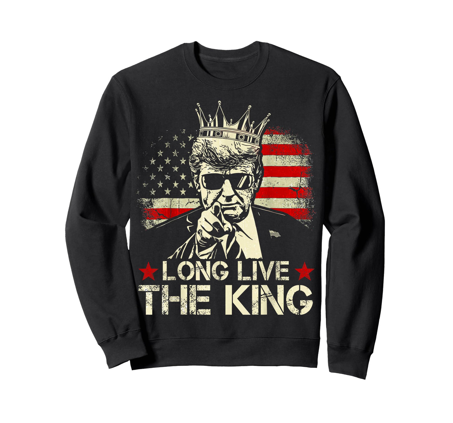 Vintage Trump Long Live The King American Patriotic Retro T-Shirt