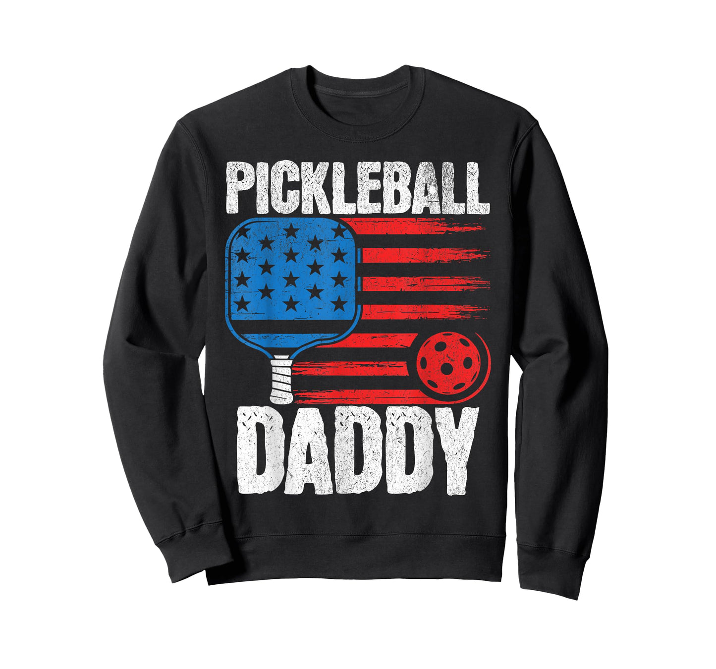 Pickleball Dad Daddy Pickleball For Men Mens 4th Of July T-Shirt