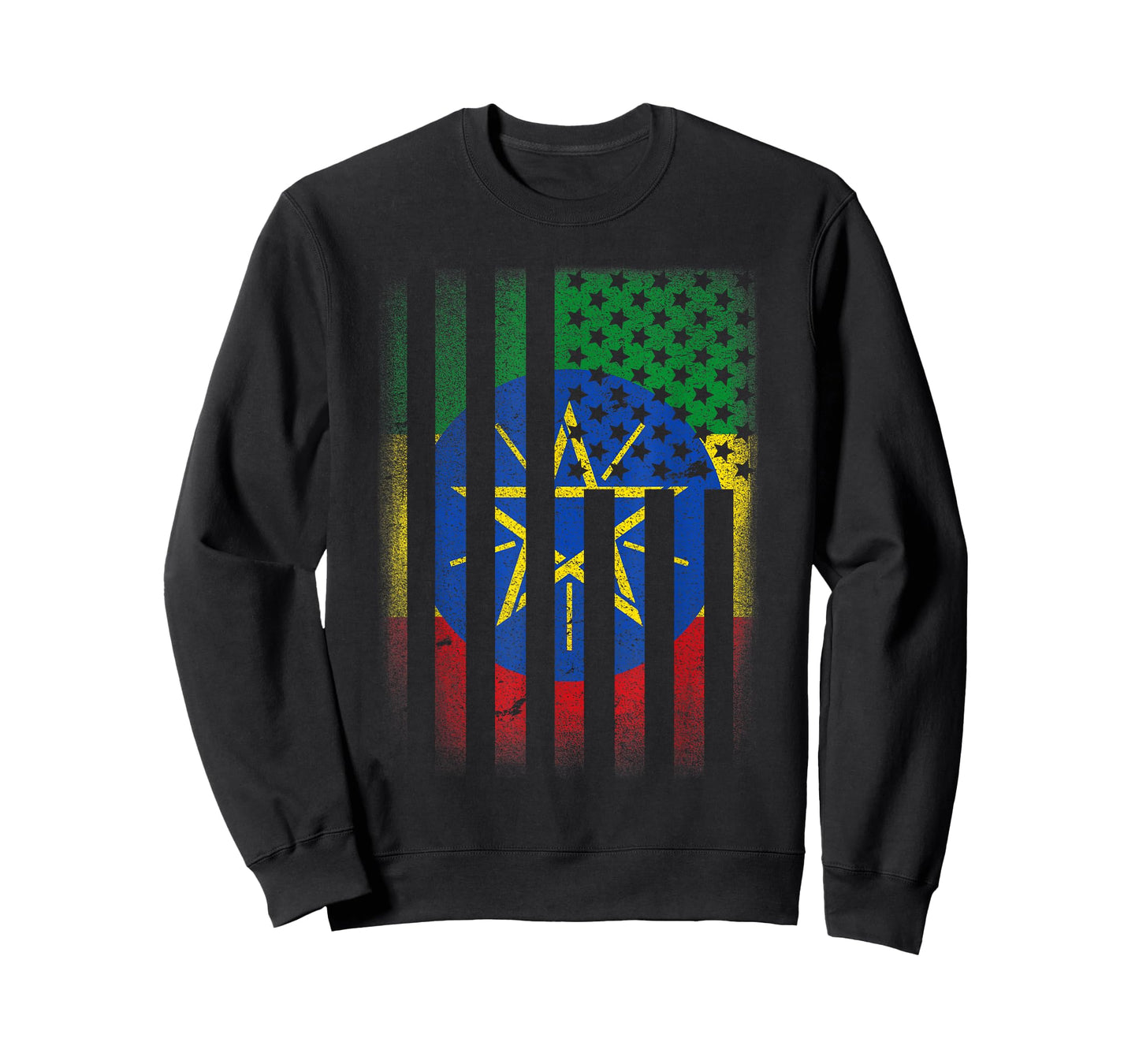 Ethiopian American Flag Ethiopia Usa America Pride Gift T-Shirt