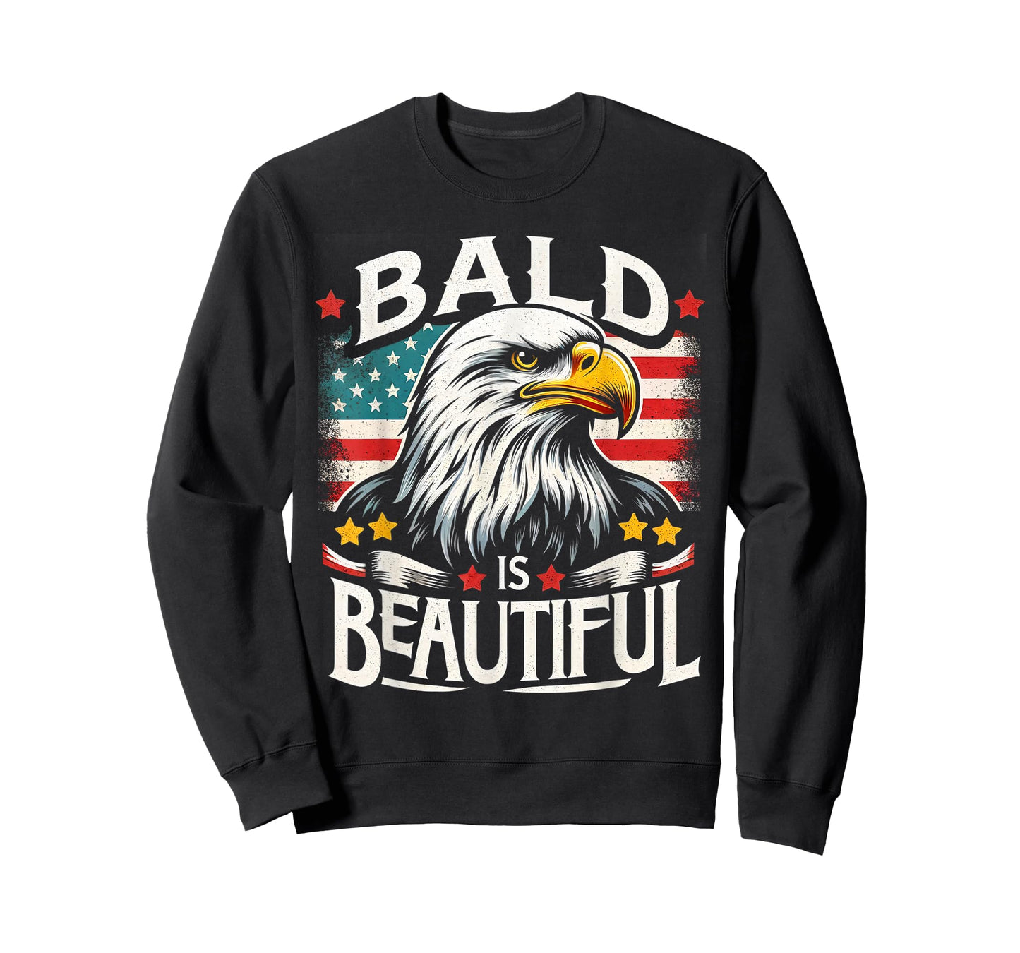 Bald Is Beautiful 4th of July Bald Eagle Independence Day T-Shirt