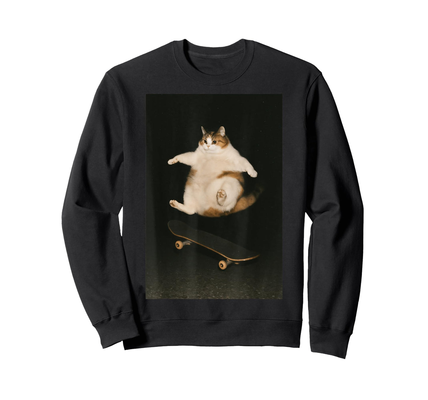 Rad Cat Skater Pet Funny Meme T-Shirt for Men Women Kids