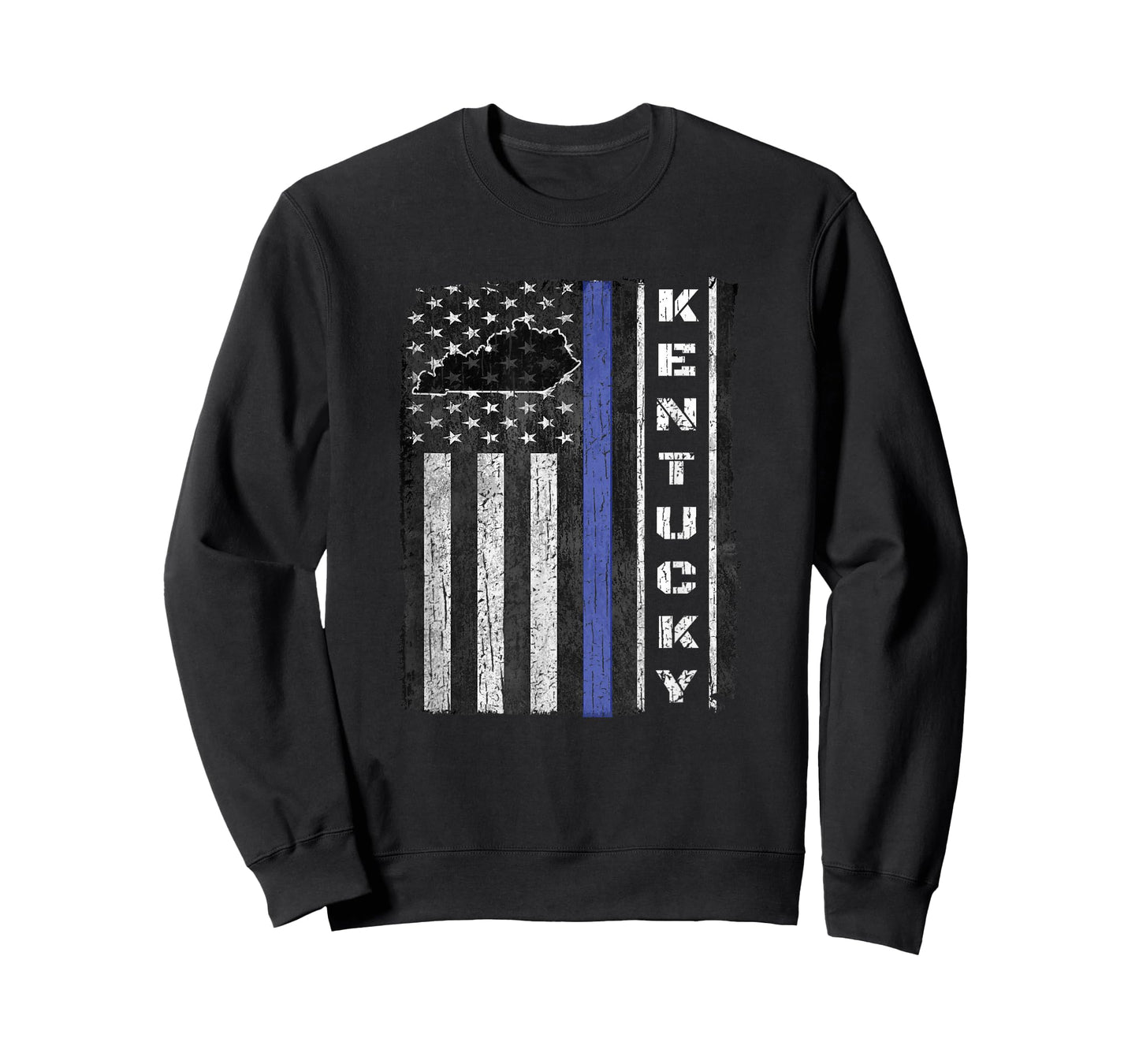 Kentucky Thin Blue Line Police Week USA Flag Gift Dad Cop T-Shirt