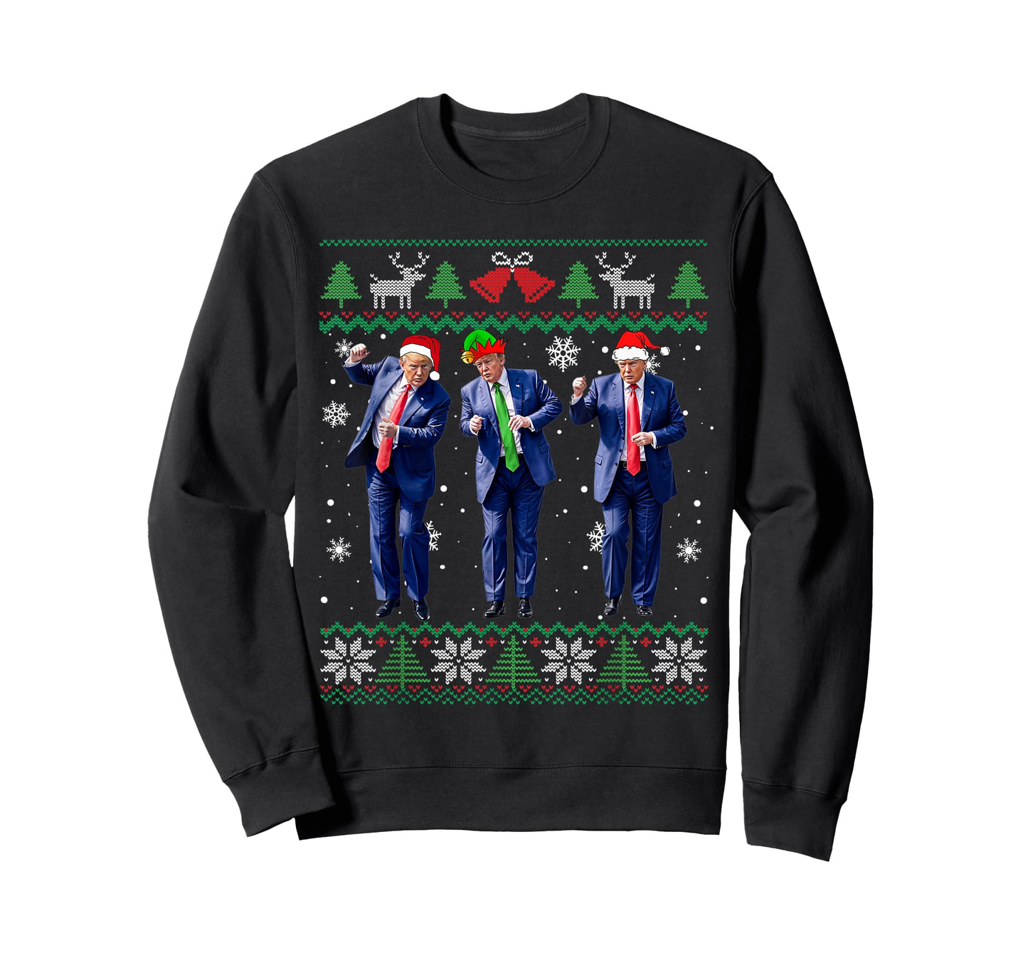 Funny Trump Dance Xmas President 47 USA Christmas Ugly T-Shirt