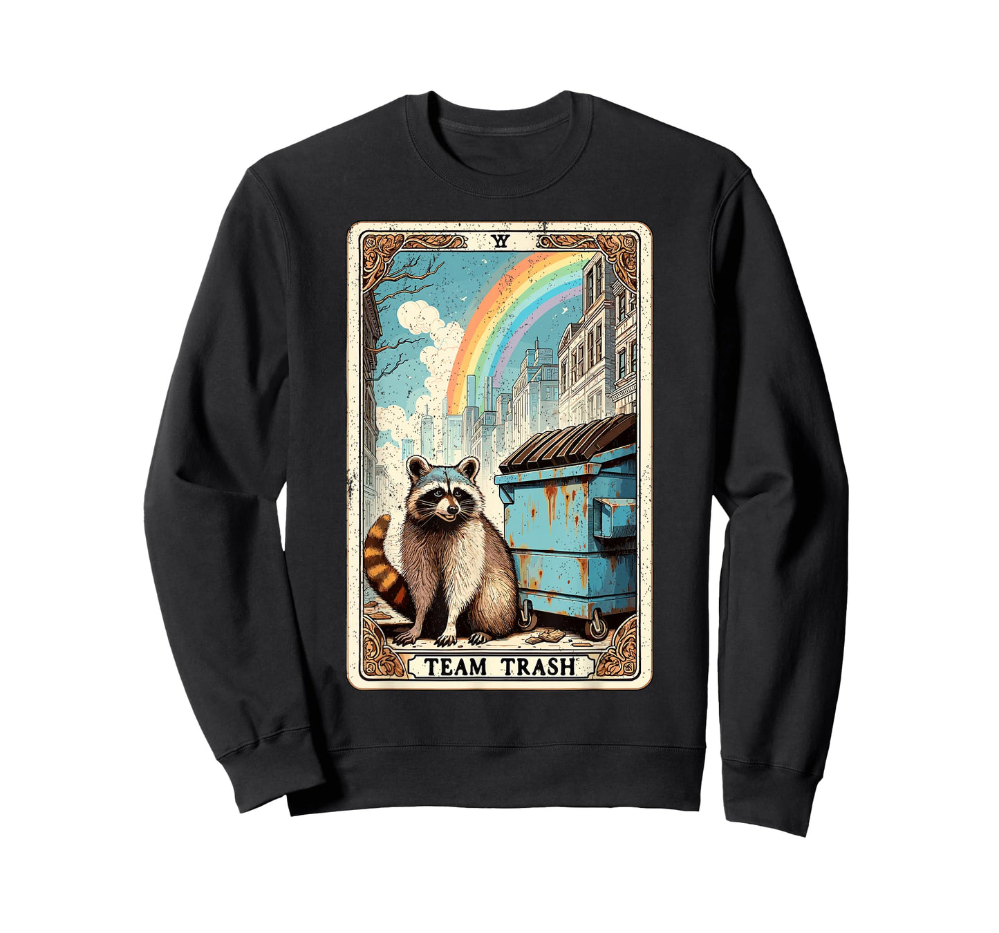 Team Trash Tarot Card Mystic Raccoon T-Shirt