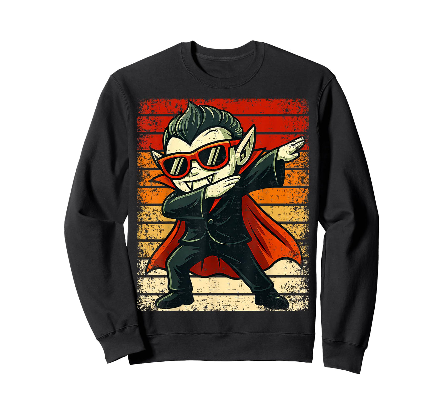 Dabbing Hipster Vampire Halloween Men Kids Boy Funny Vampire T-Shirt
