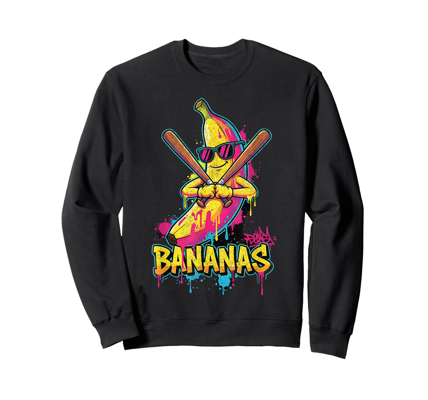 Baseball Banana Graffiti Urban Funny for Kids T-Shirt