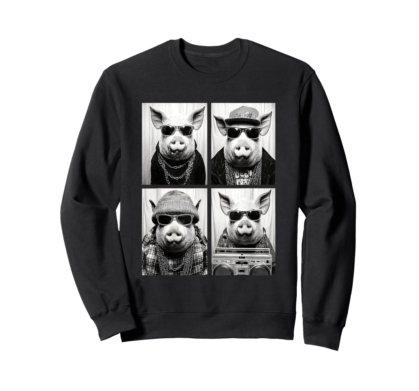 Funny Gangster Pig Hip Hop Fashion Rapper Urban T-Shirt