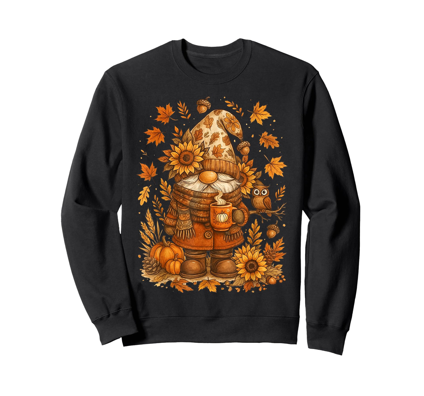 Happy Fall Y'all Gnome Pumpkin Autumn Thanksgiving Men Women T-Shirt