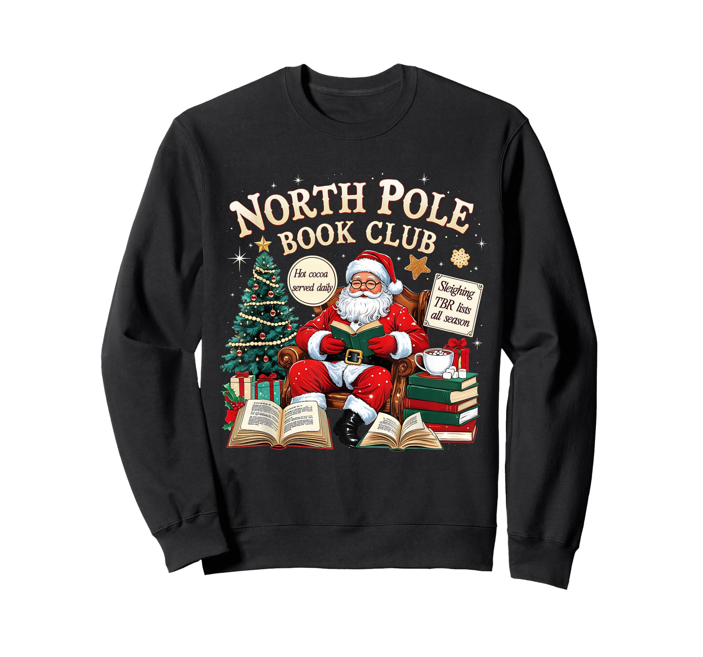 North Pole Book Club Cozy Christmas Reading Gift T-Shirt