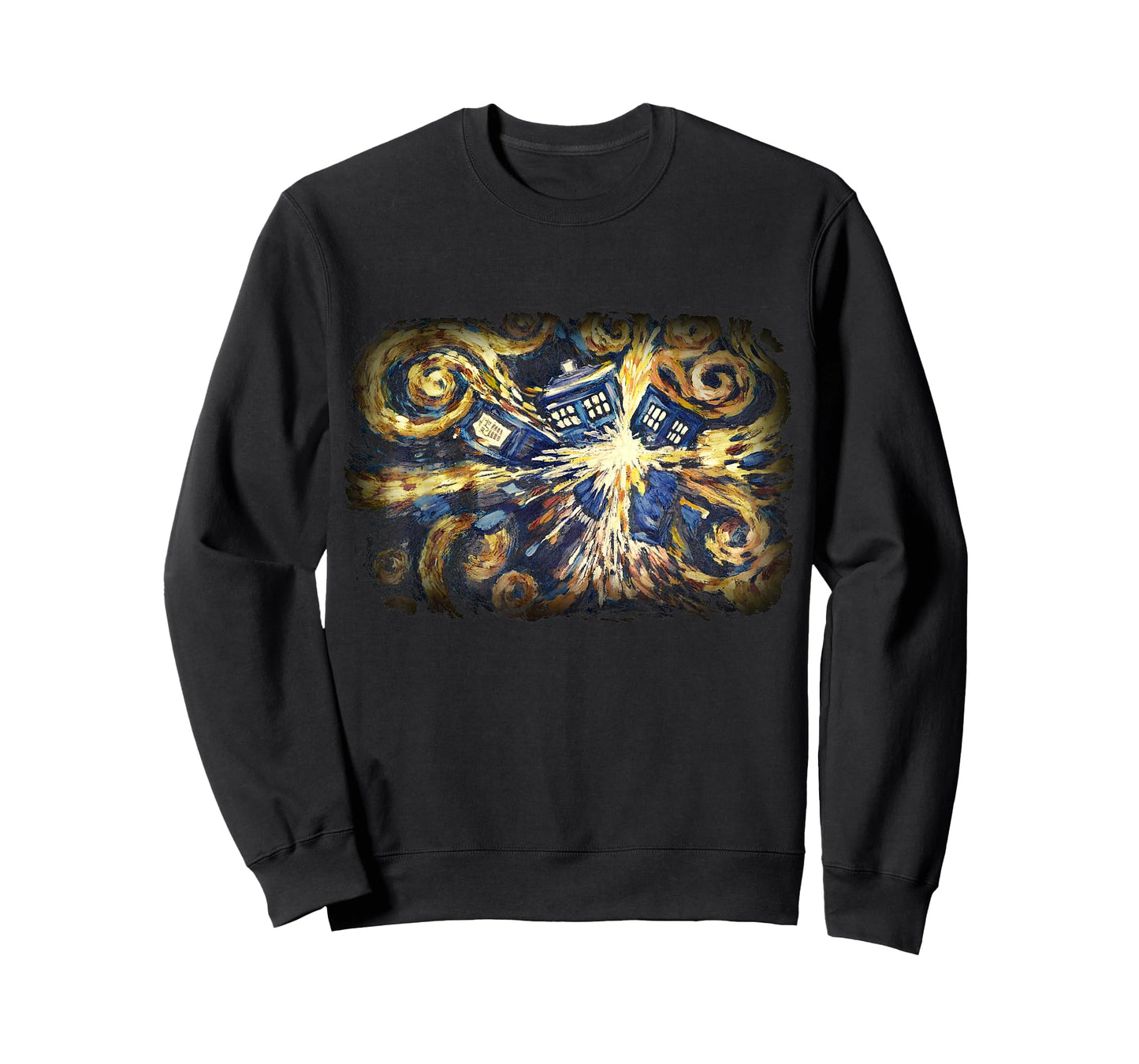 Art Tardis Van Gogh Time Travel Sci-Fi Fan T-Shirt