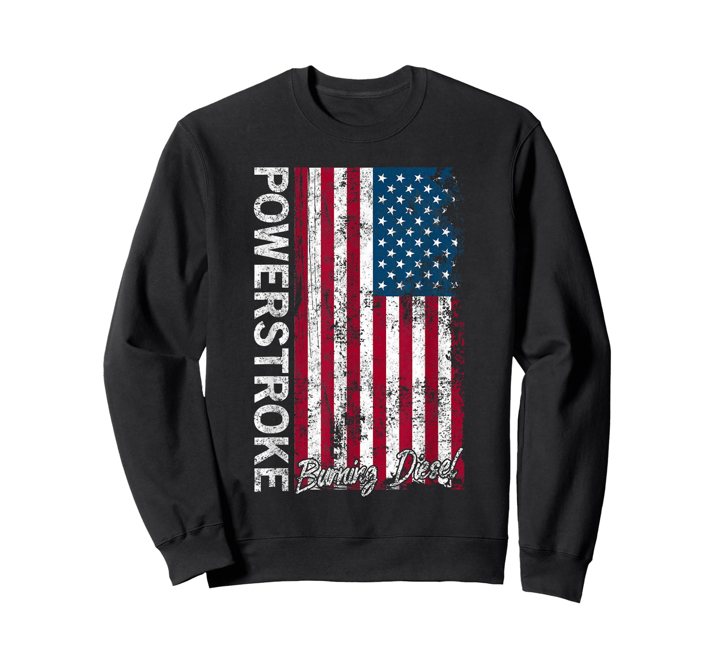 Powerstroke Burning Diesel American Flag T-Shirt