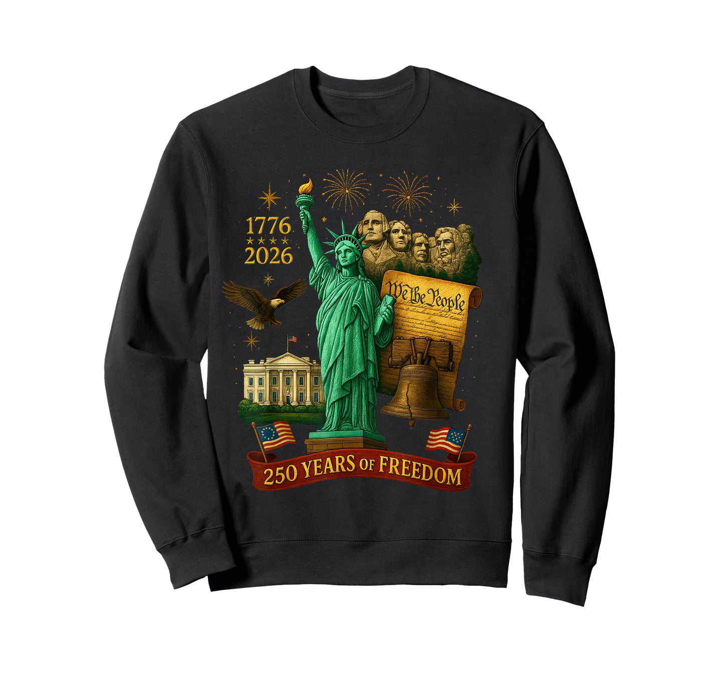We The People 250 Years of Freedom 1776-2026 250th Birthday T-Shirt