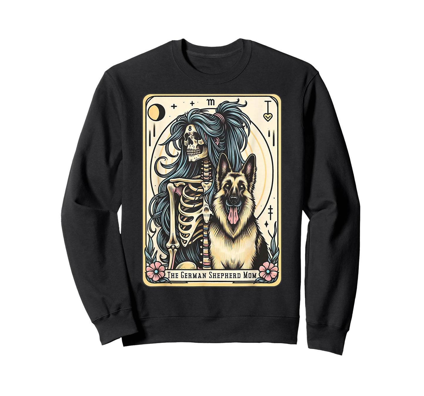 Retro German Shepherd Mom Tarot Card Witchy Vibes Dog Mom T-Shirt