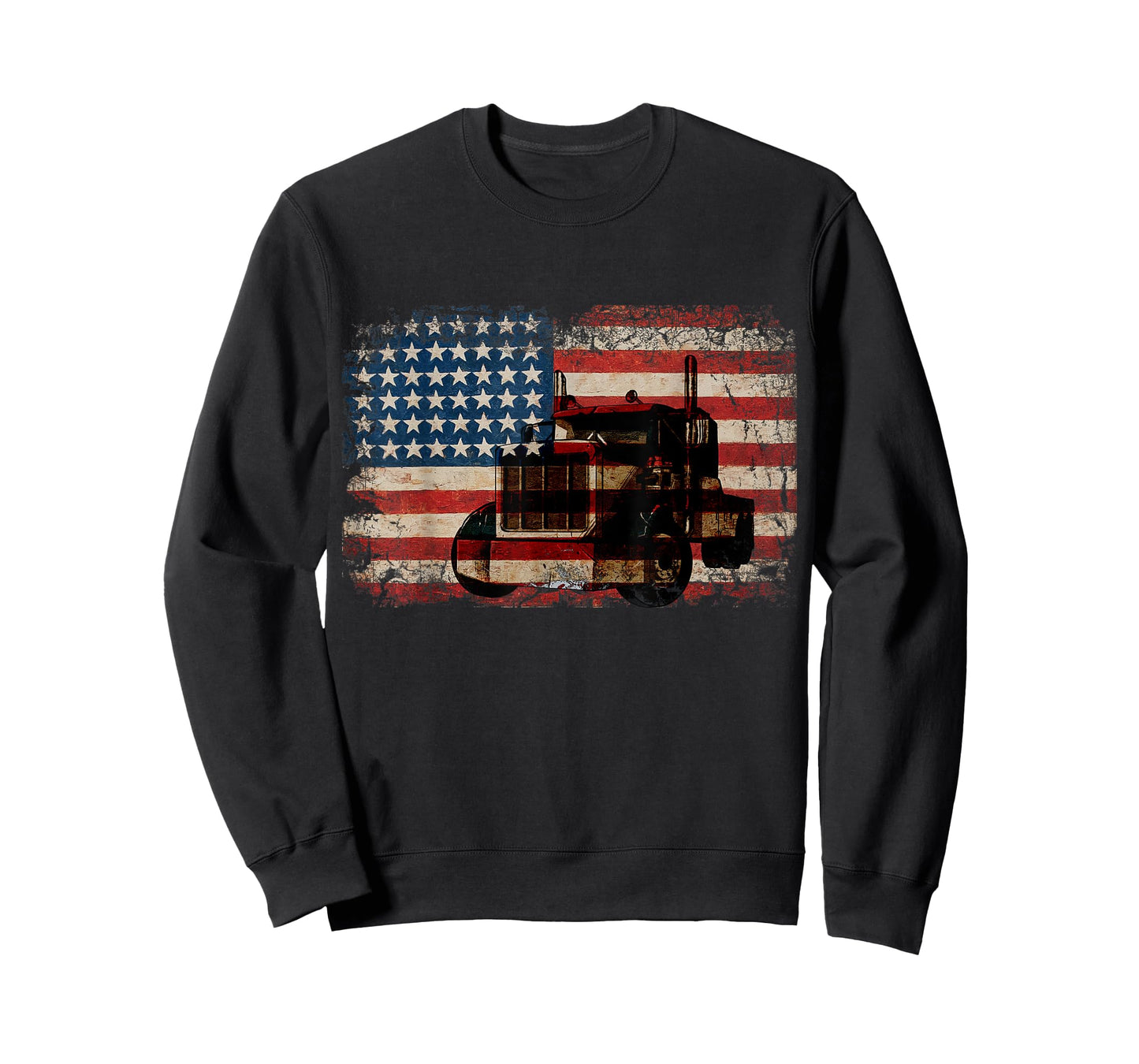 Truck Driver American Flag Trucker Gift Semi Truck T-Shirt