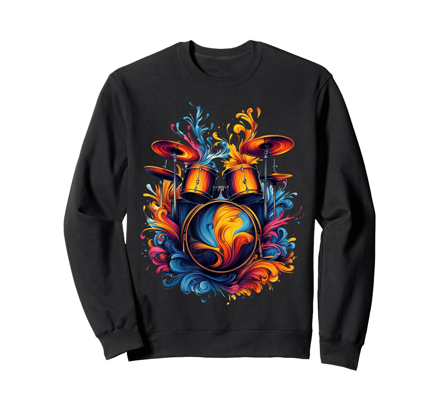Watercolor Drums Tshirt Drummer Musician Drums T-Shirt