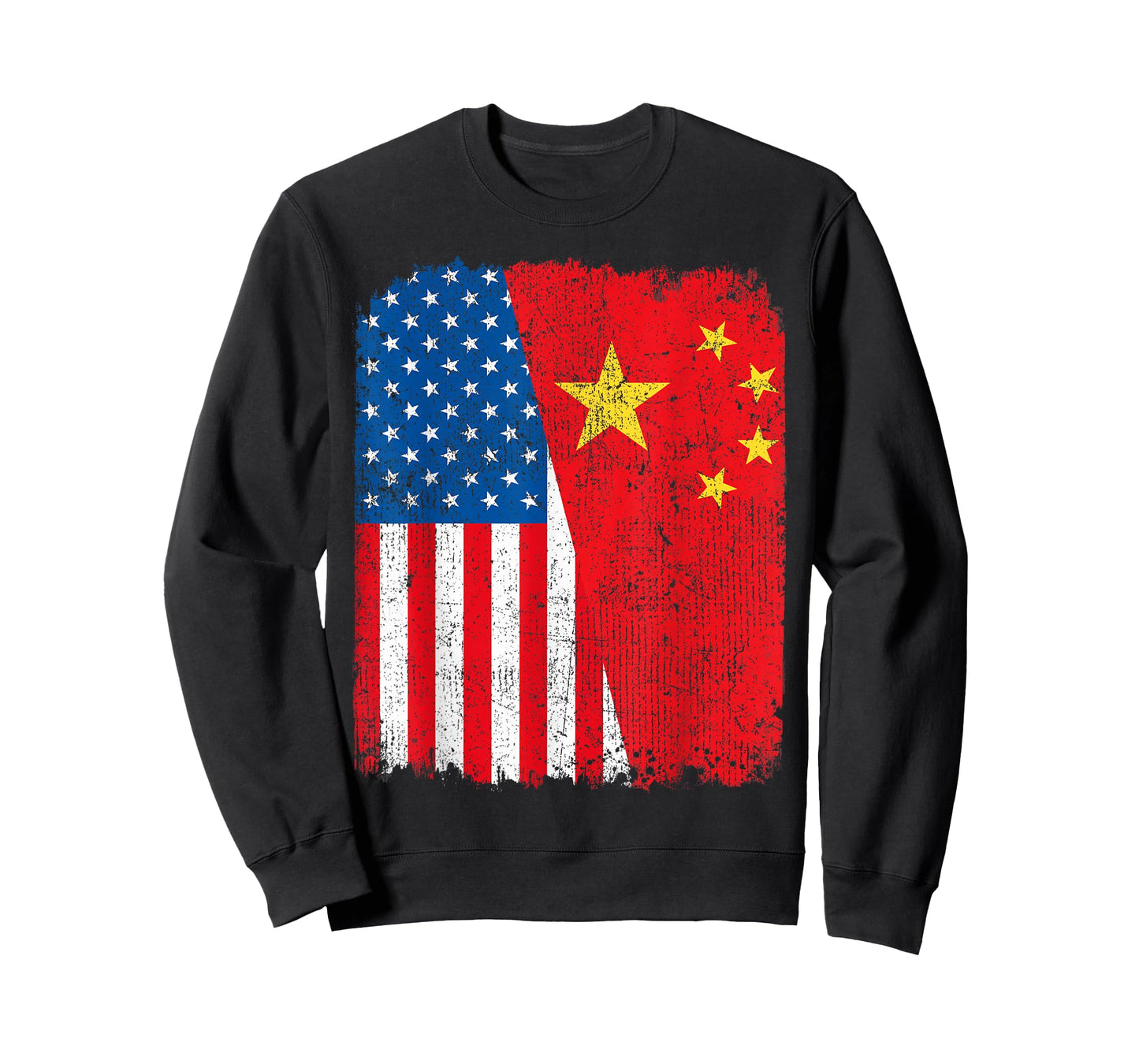 Chinese American Flag Half USA China Root Proud T-Shirt for Women Kids Men