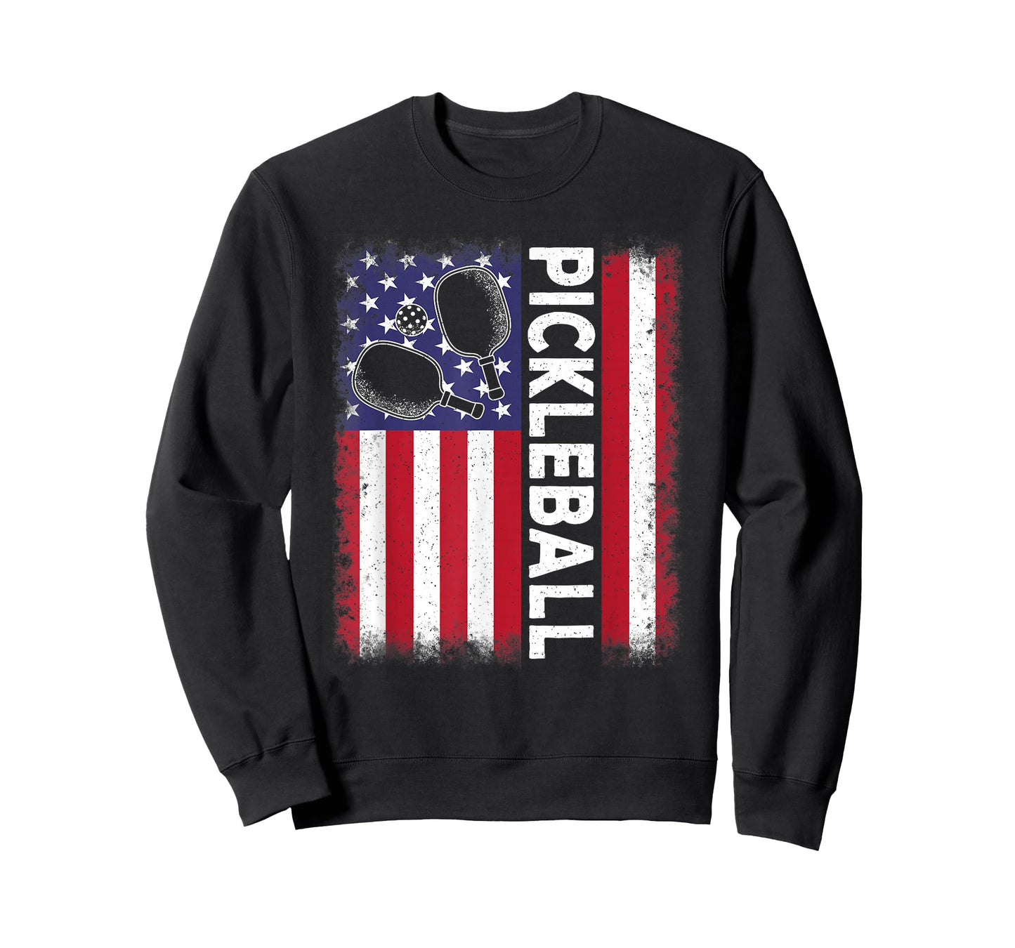Pickleball American Flag Funny Pickleball Vintage Men Women T-Shirt