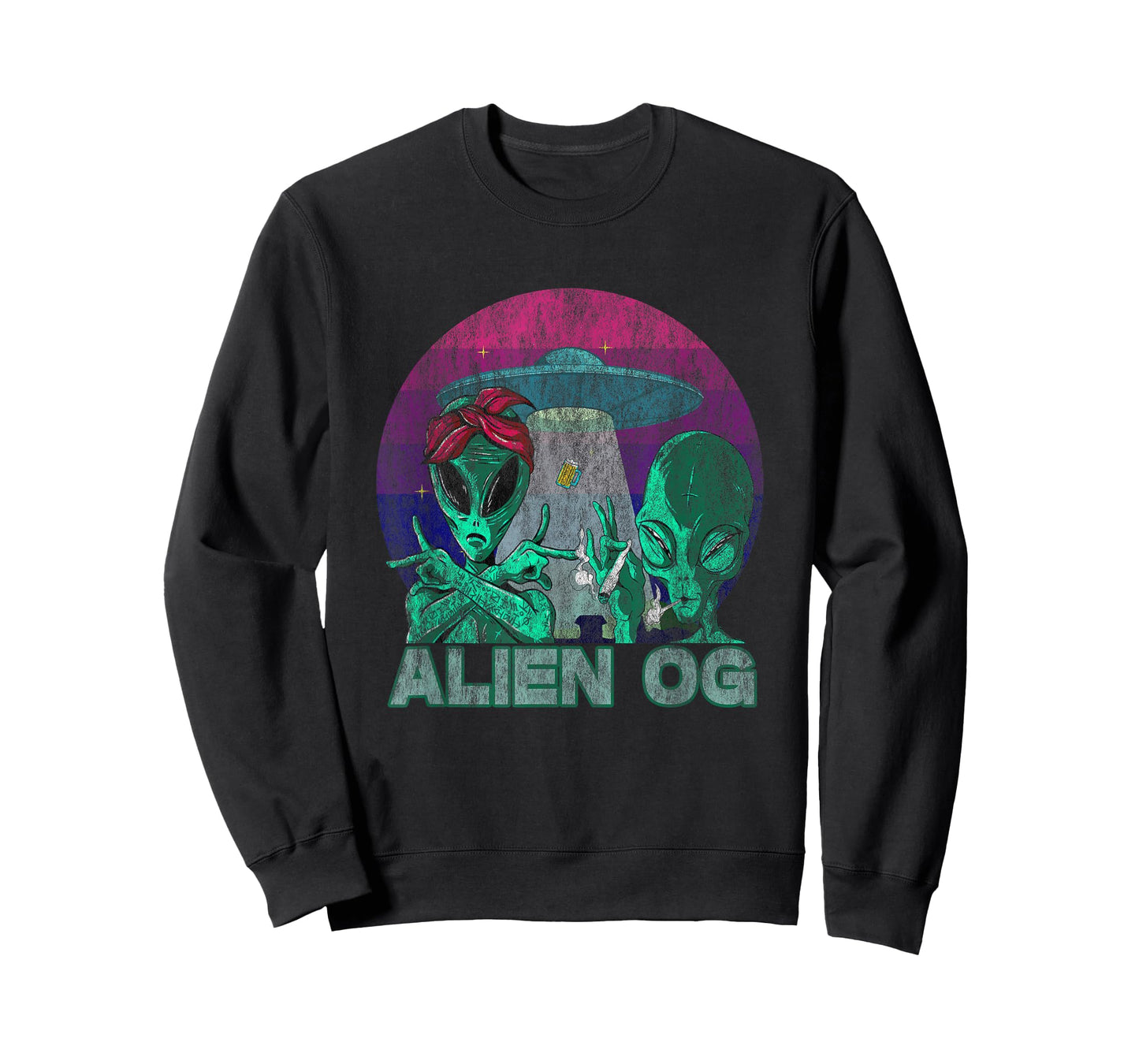 Alien OG Cannabis Weed Strain Stoner Design T-Shirt