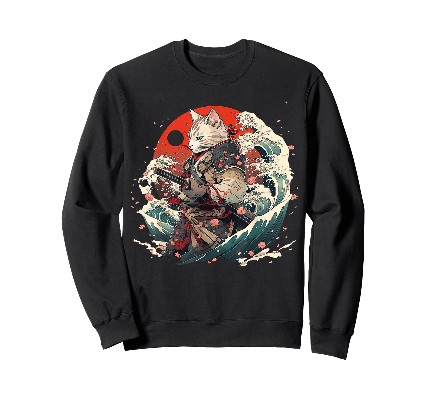 Japanese Samurai Cat Tattoo, Vintage Ninja Cat T-Shirt