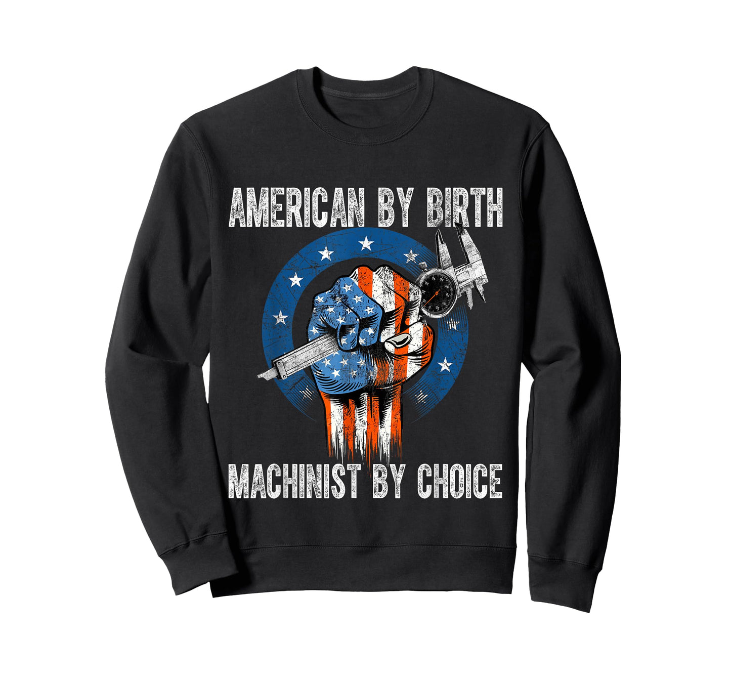 Machinist by Choice - American USA Flag CNC Machine Operator T-Shirt