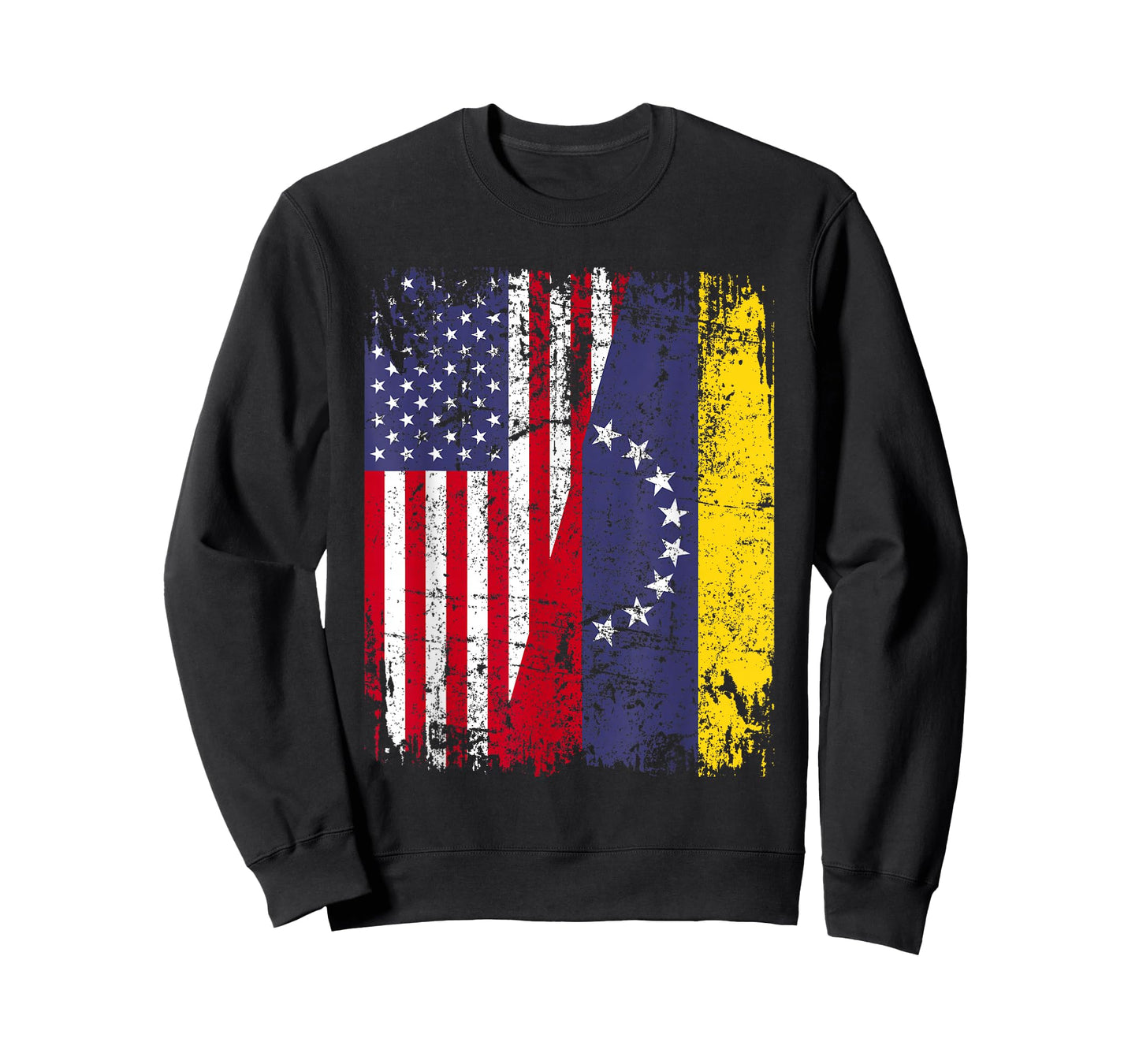 Venezuelan Roots | Half American Flag Venezuela T-Shirt