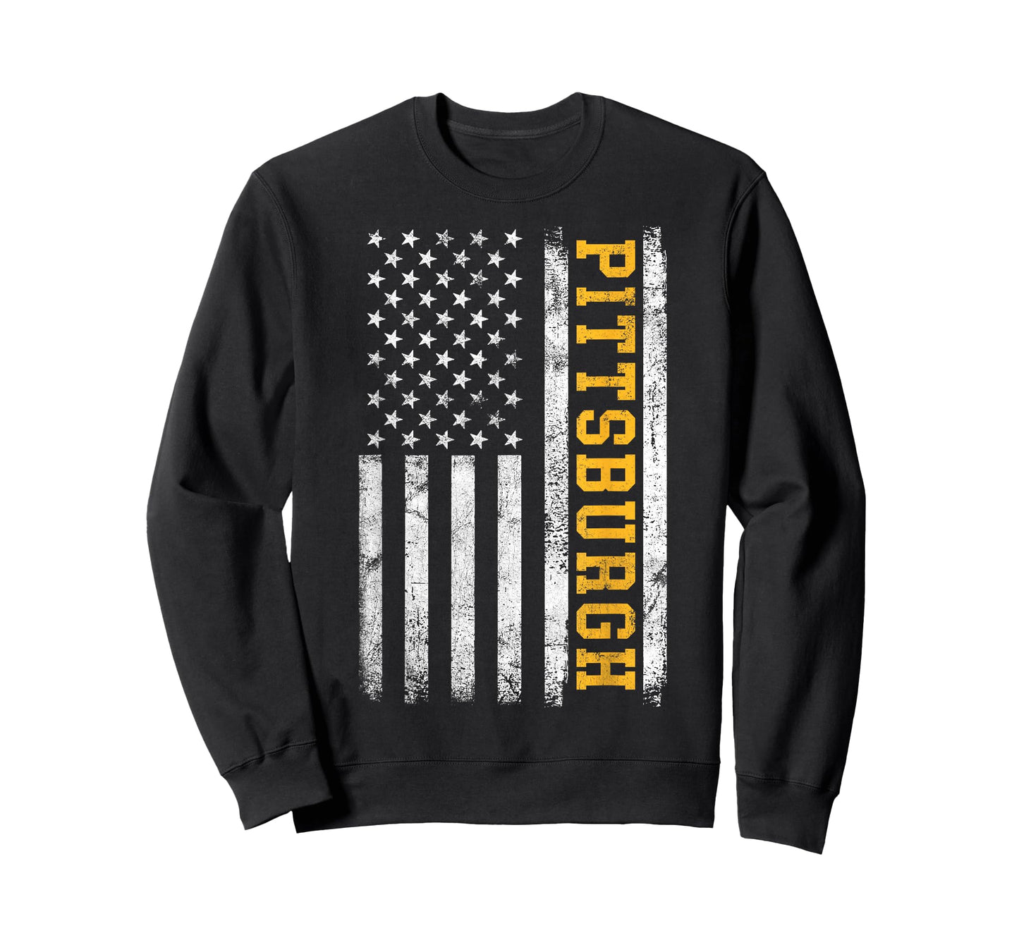 Pittsburgh Vintage Man Woman Kids US Flag Retro T-Shirt