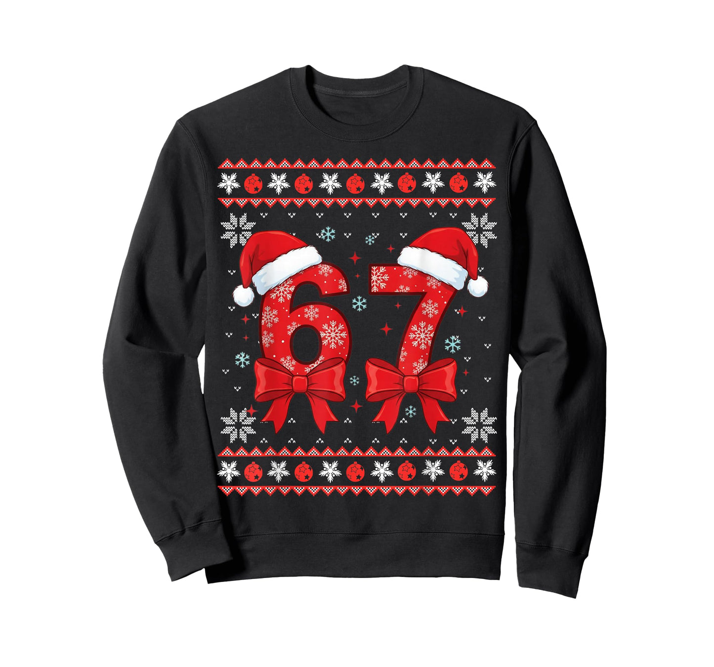 Six Seven Christmas 6 7 Ugly Christmas Sweater Boys Men Kids T-Shirt