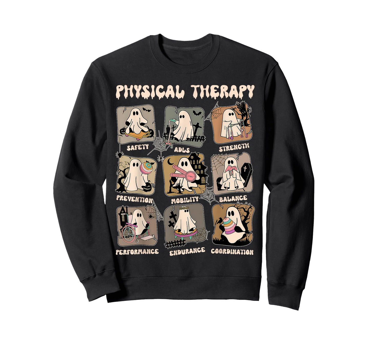 Cute Ghost Physical Therapy PT Physical Therapist Halloween T-Shirt
